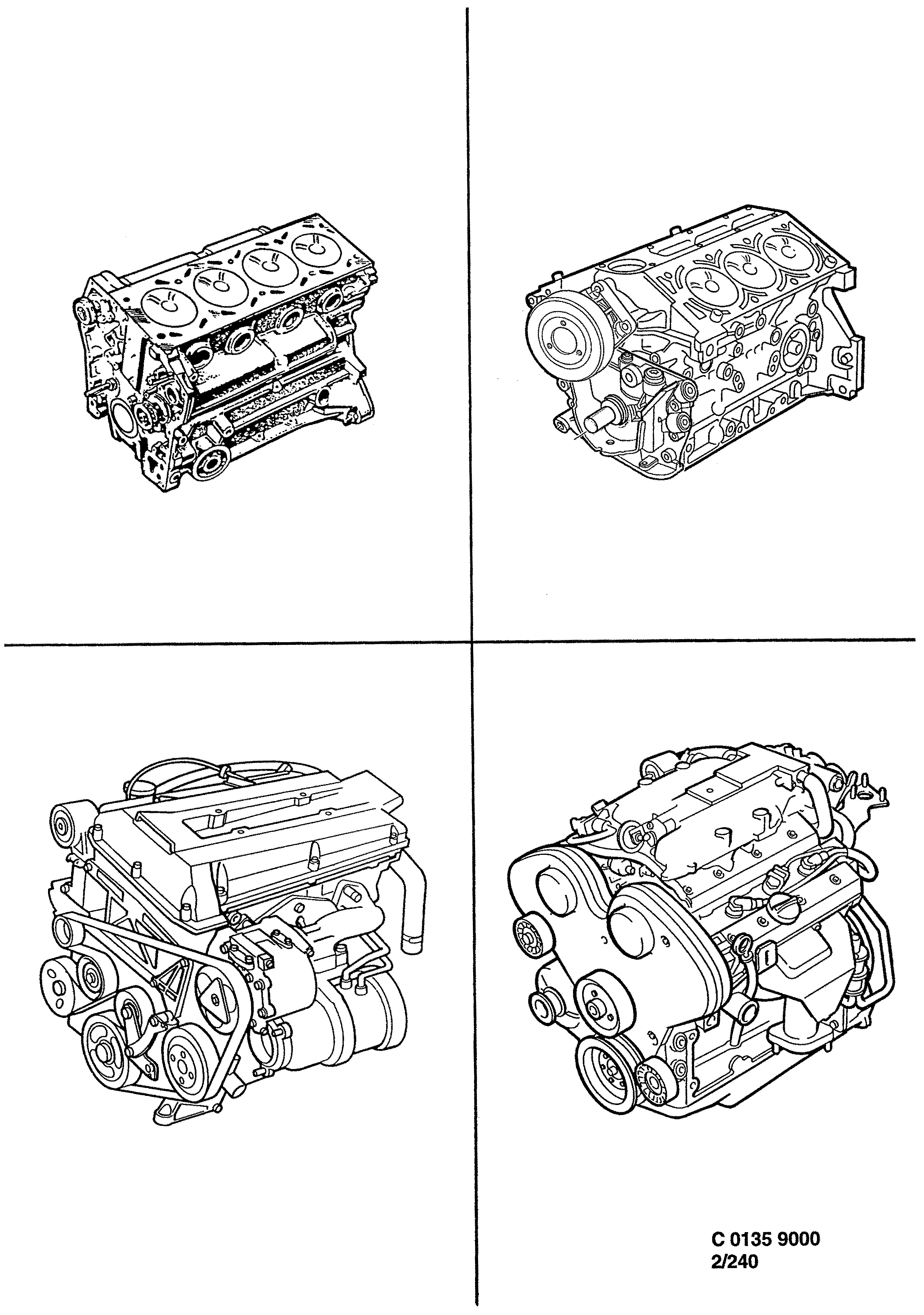 Saab 9000 Short engine Motor diagram