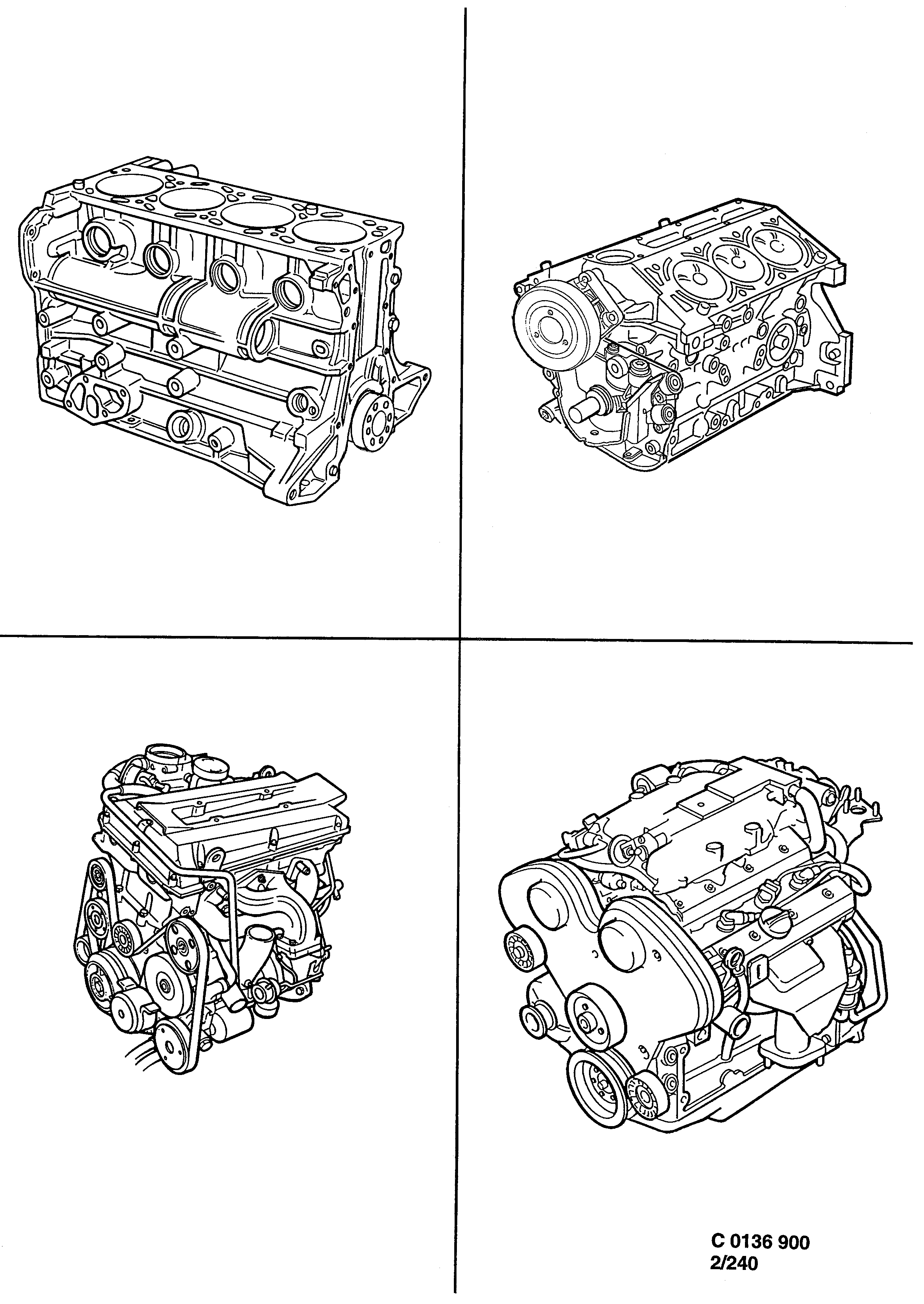 Saab 900 Short engine Motor diagram