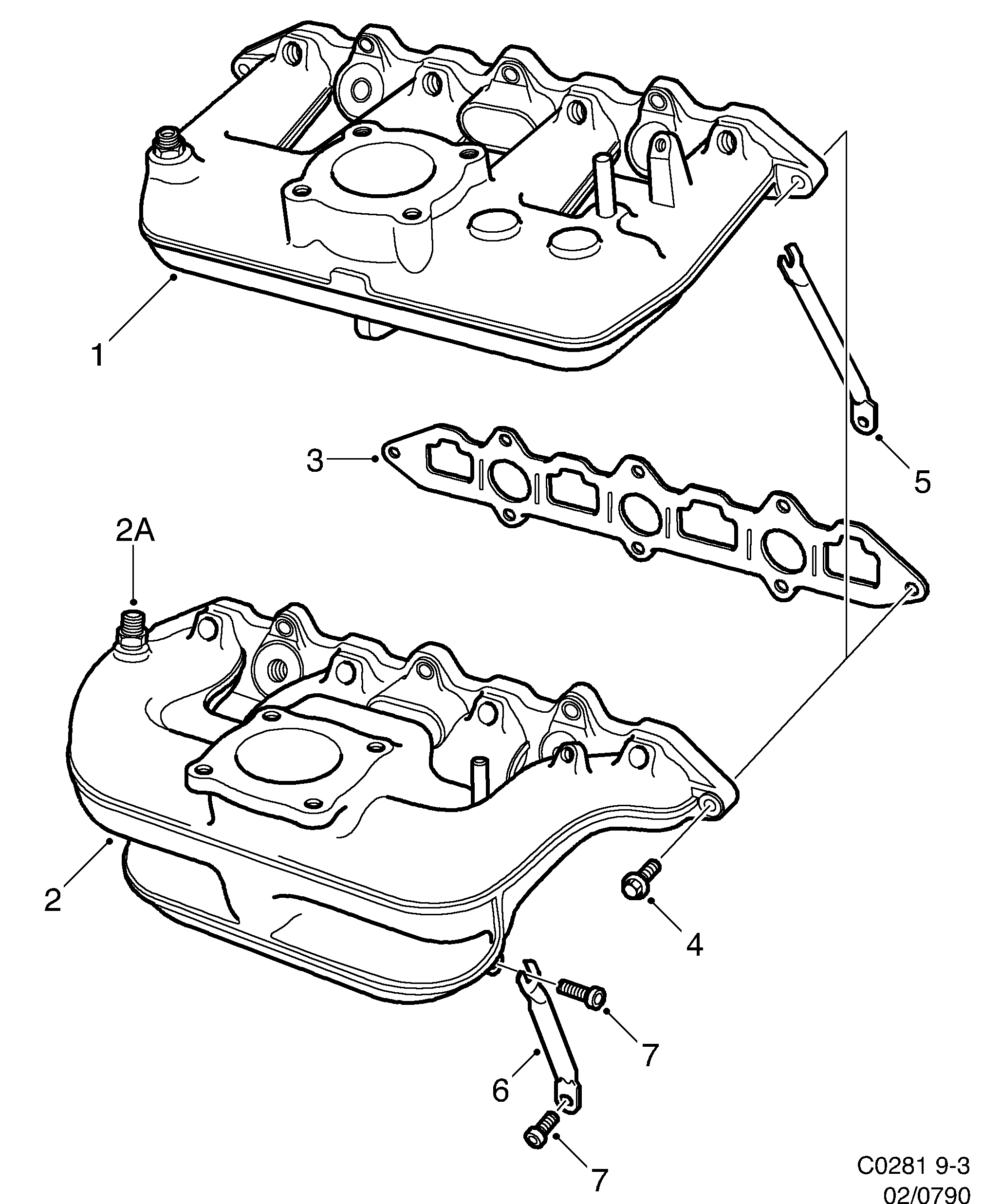 Saab 9-3 (9400) Intake manifold diagram