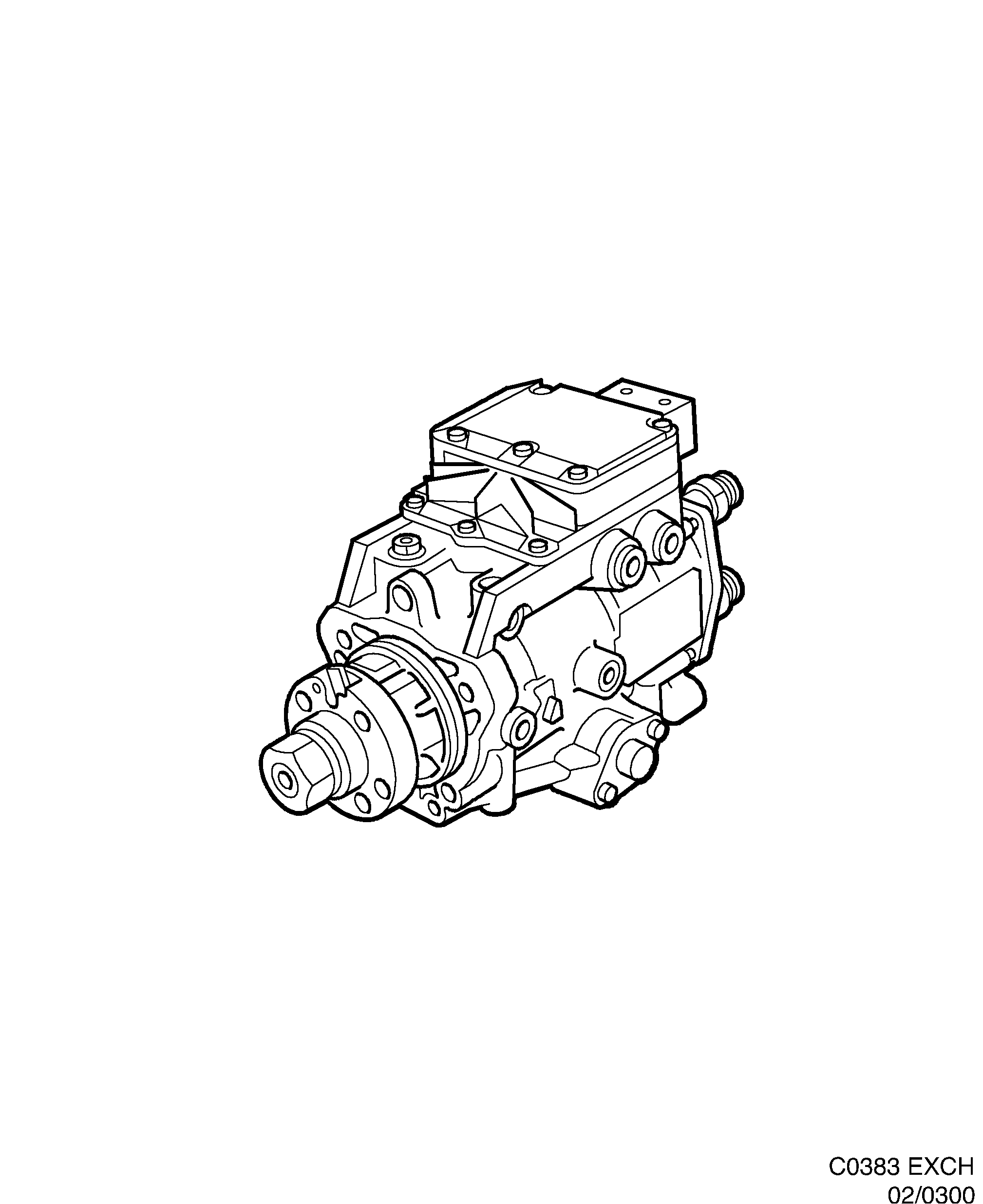 Saab EXCH. Injection pump diagram