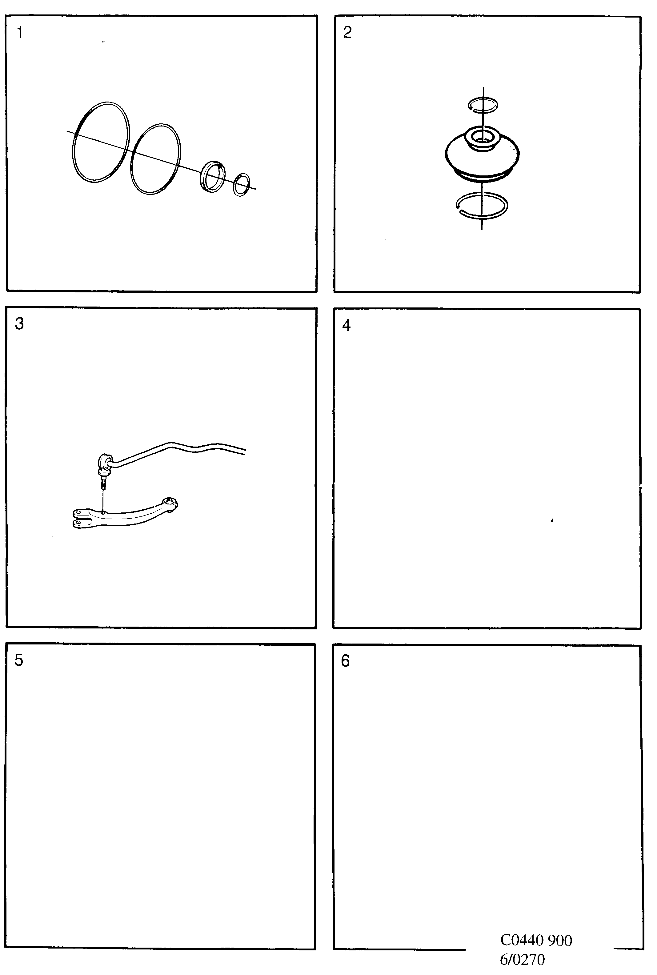 Saab 900 Front end Steering device diagram