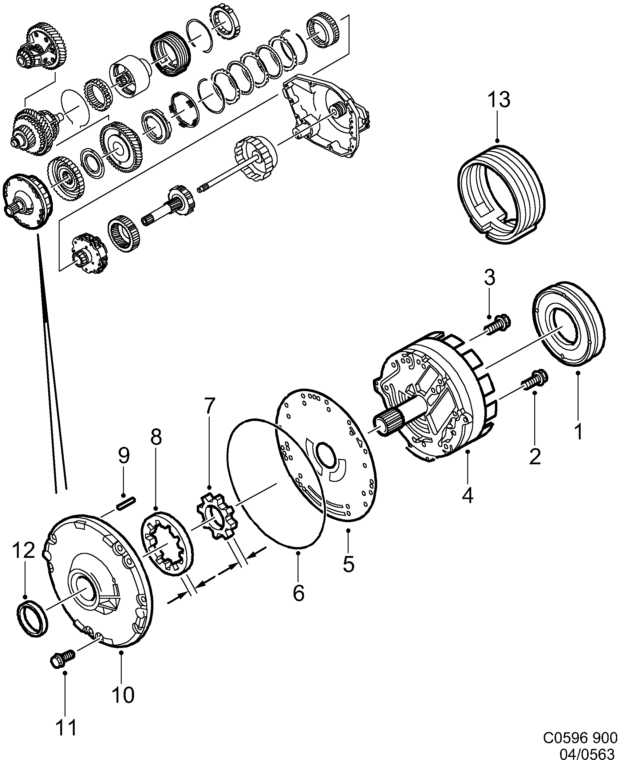 Saab 900 Oil pump diagram