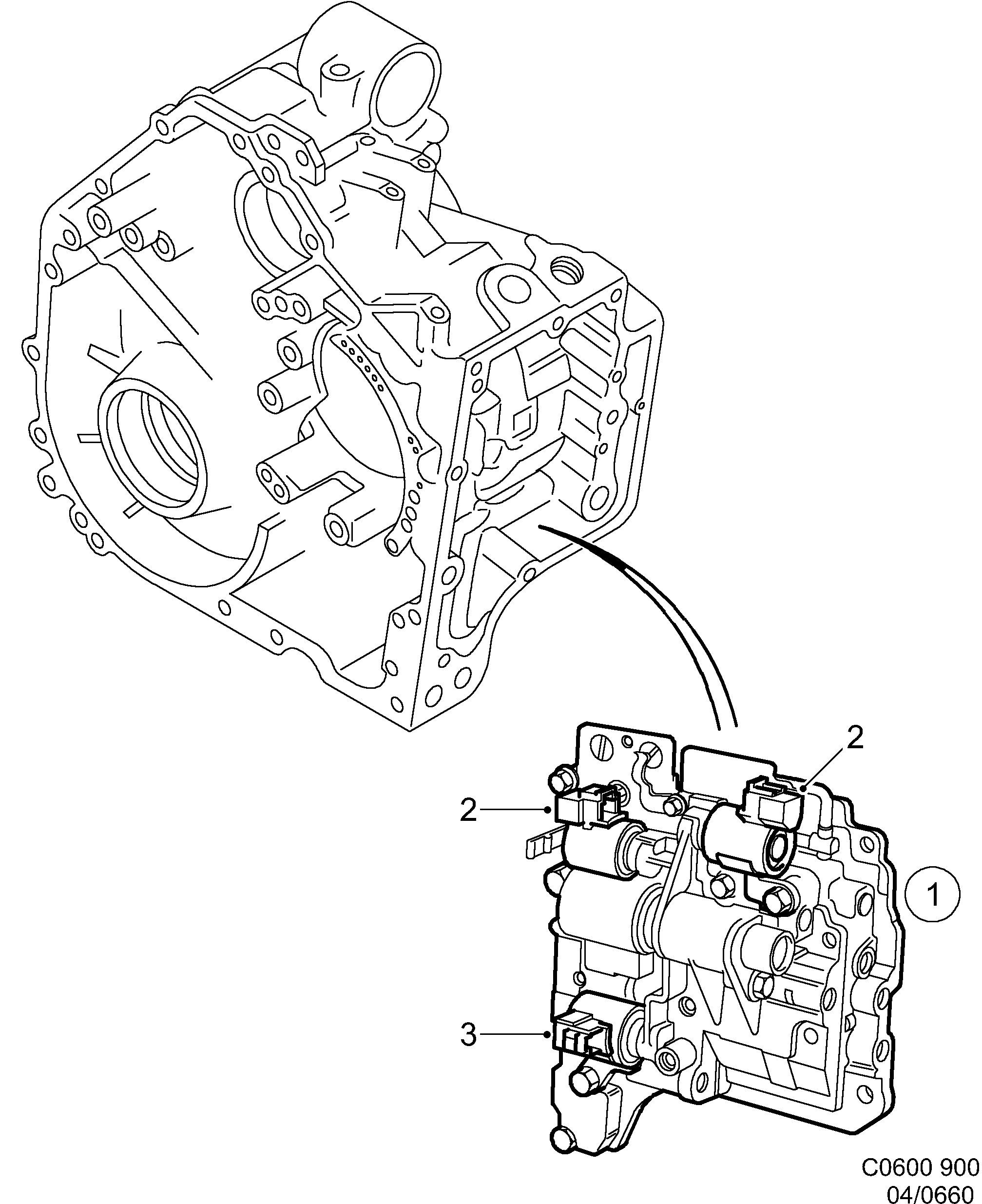 Saab 900 Valve housing diagram