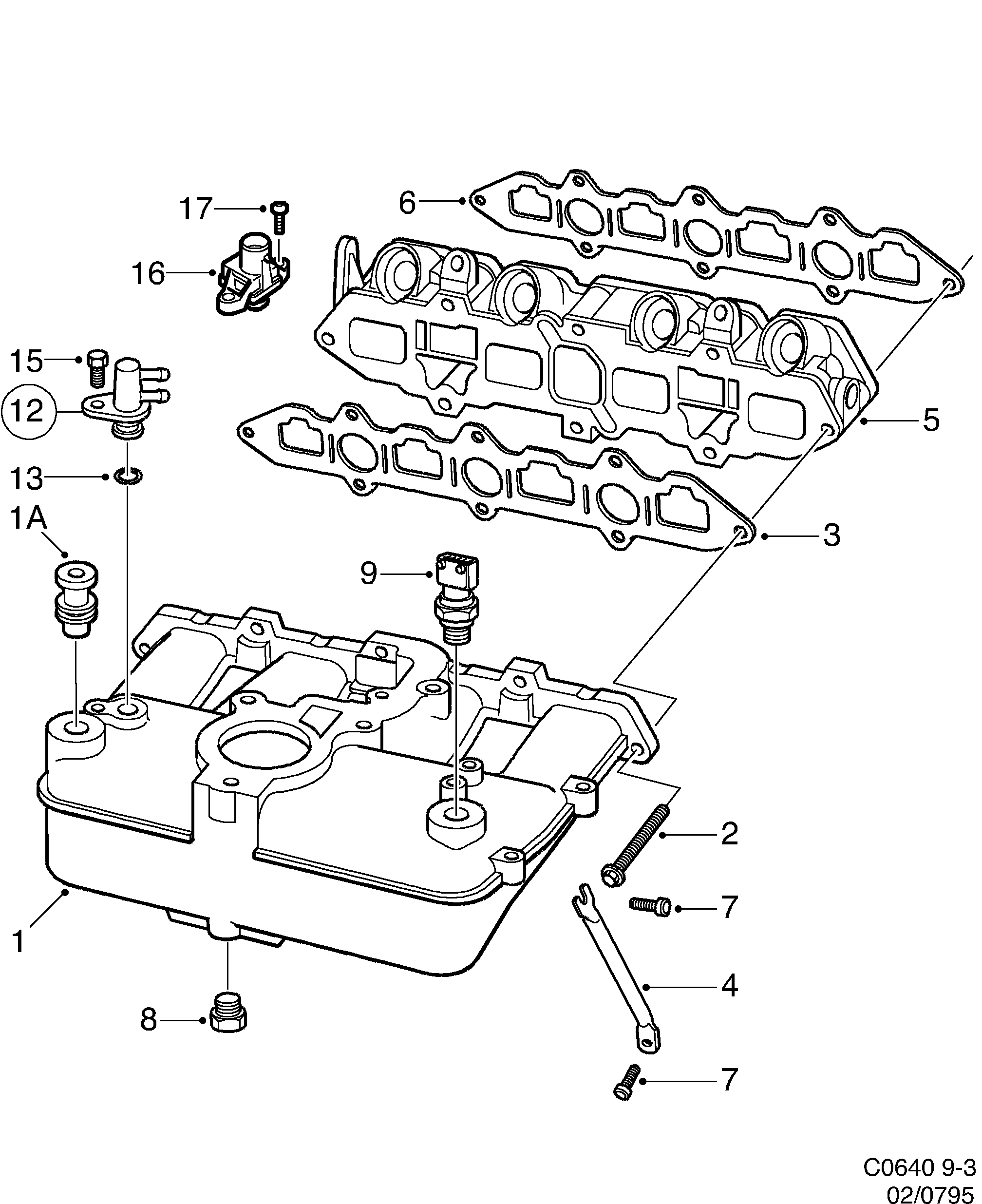 Saab 9-3 (9400) Intake manifold diagram