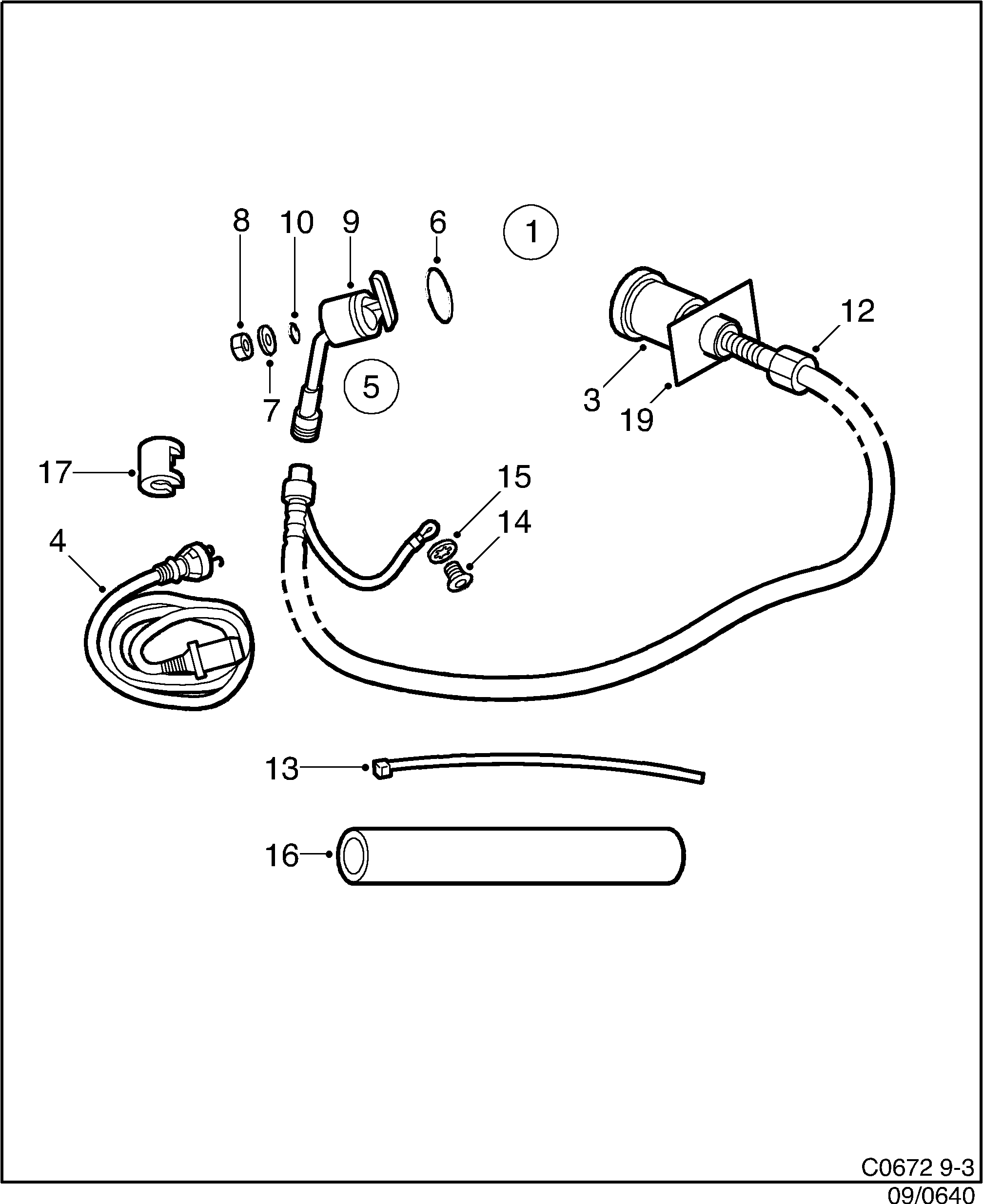 Saab 9-3 (9400) Climate control Engine heater diagram