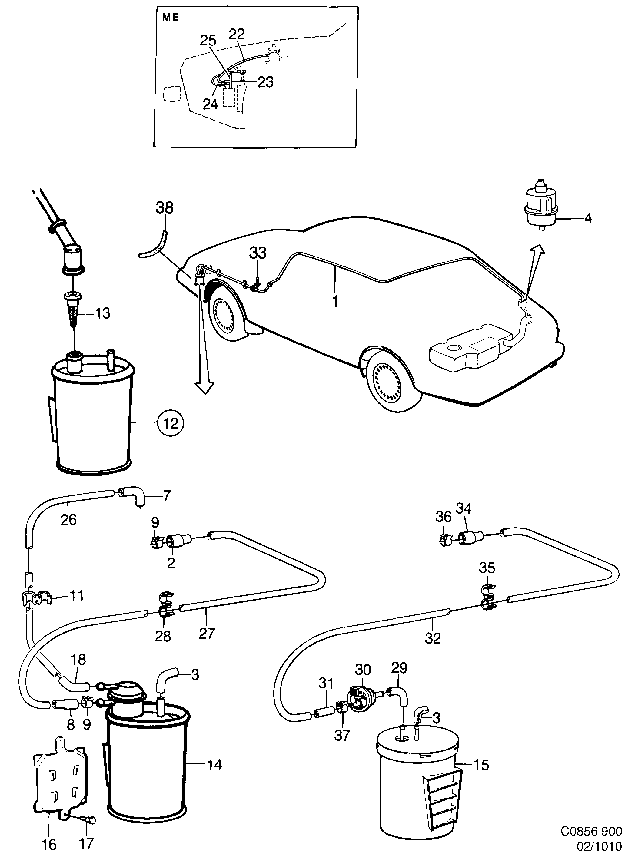 Saab 900 ELCD diagram