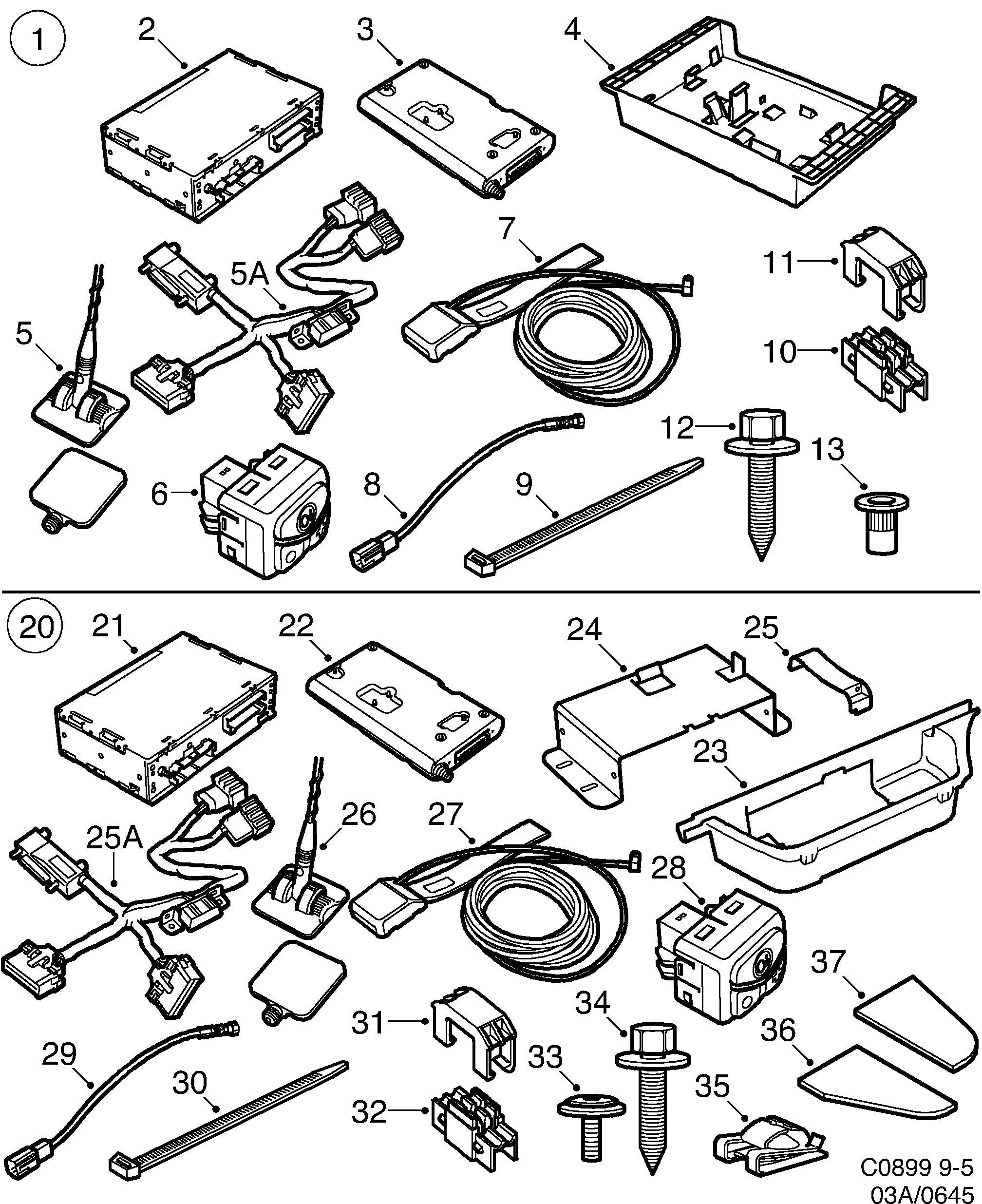 Saab 9-5 (9600) ONSTAR diagram