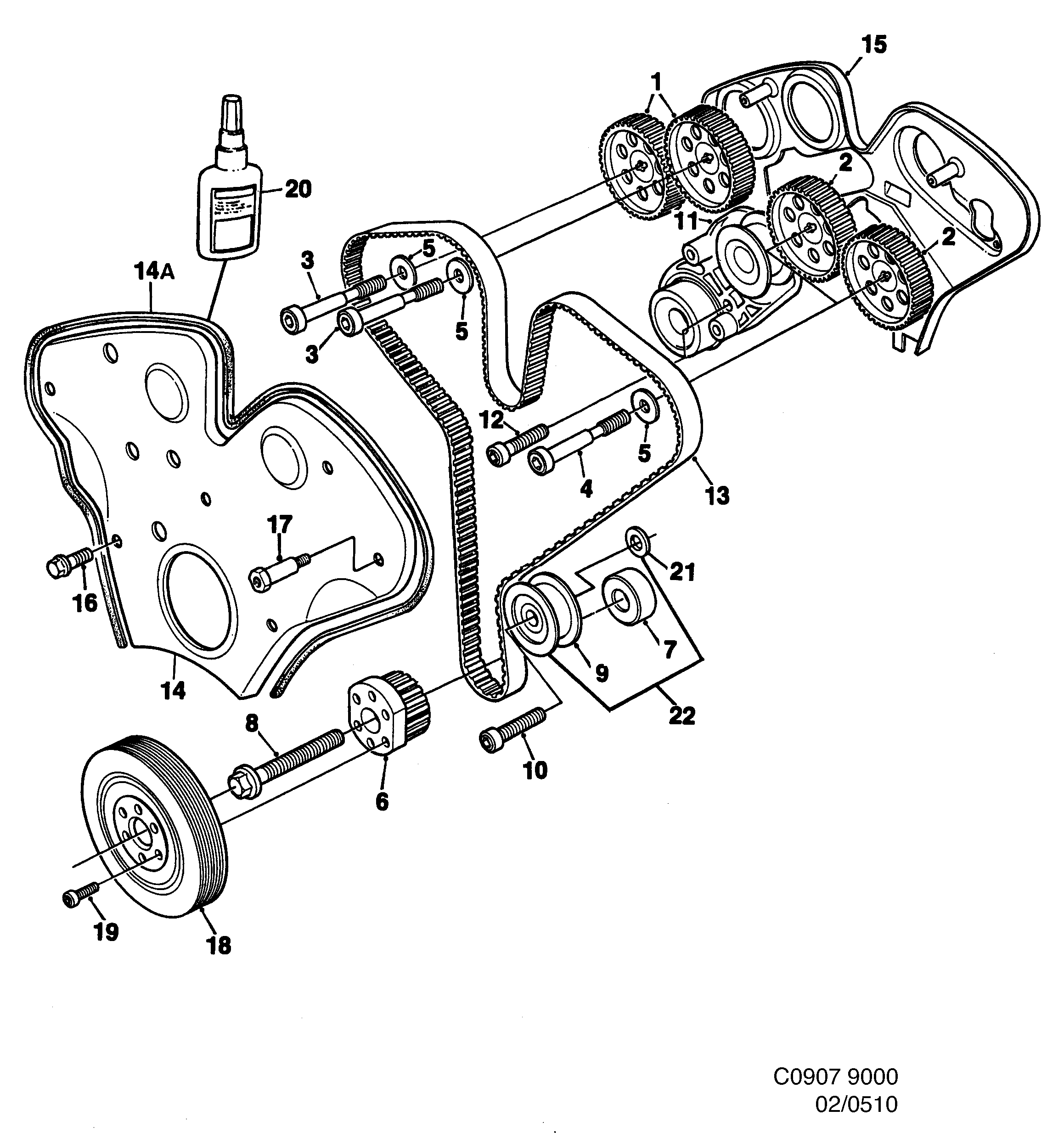 Saab 9000 Transmission 6-cylinder diagram
