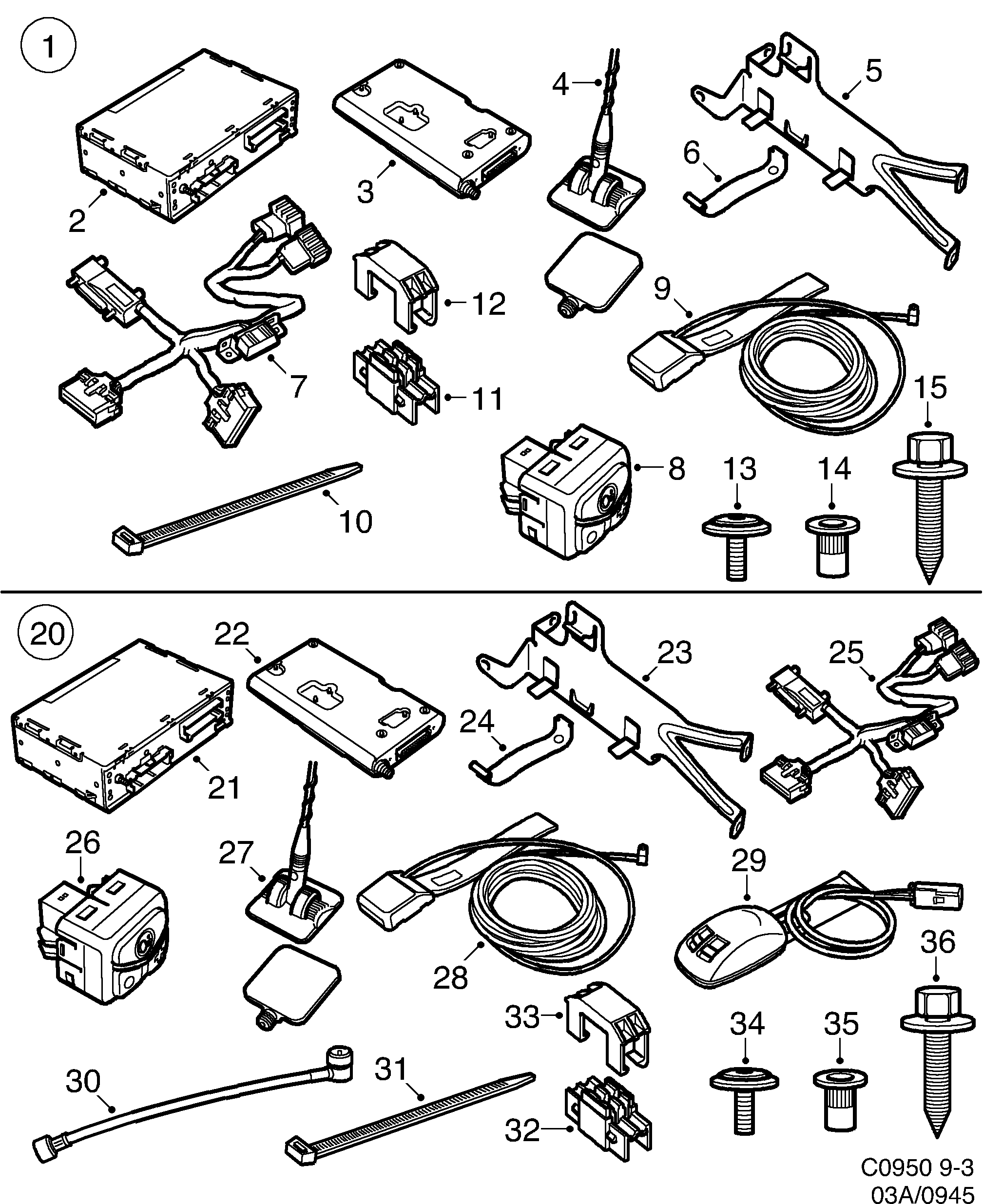Saab 9-3 (9400) ONSTAR diagram