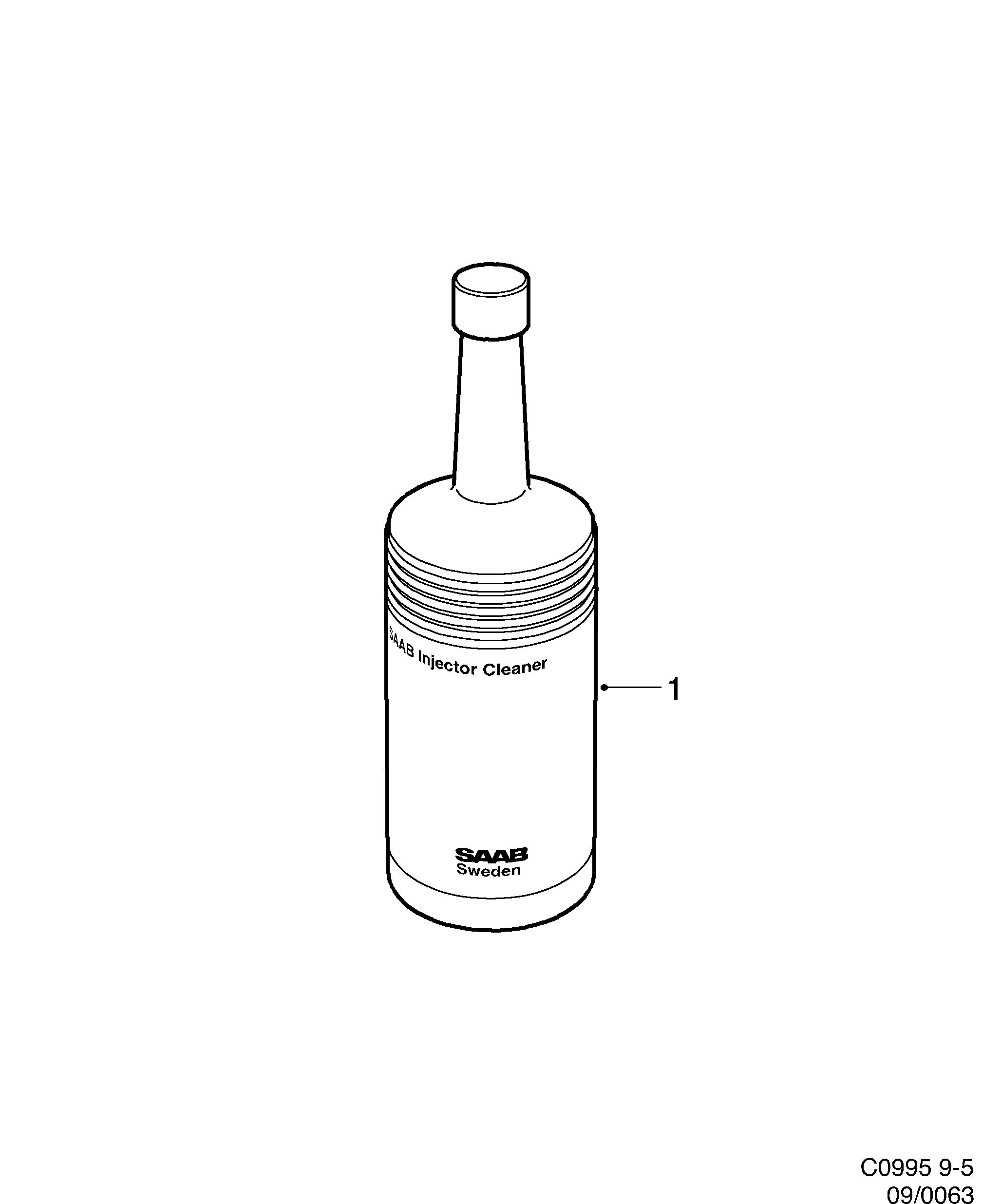 Saab 9-5 (9600) Fuel/Oil additives diagram