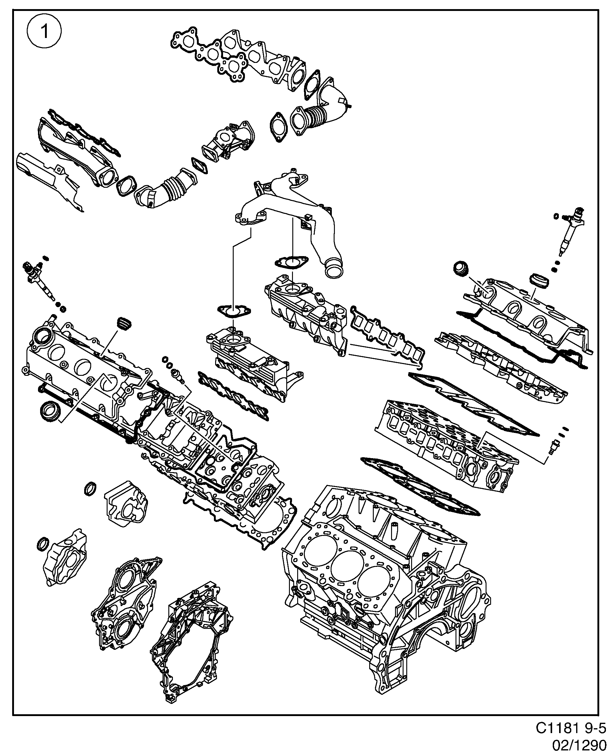 Saab 9-5 (9600) Motor diagram