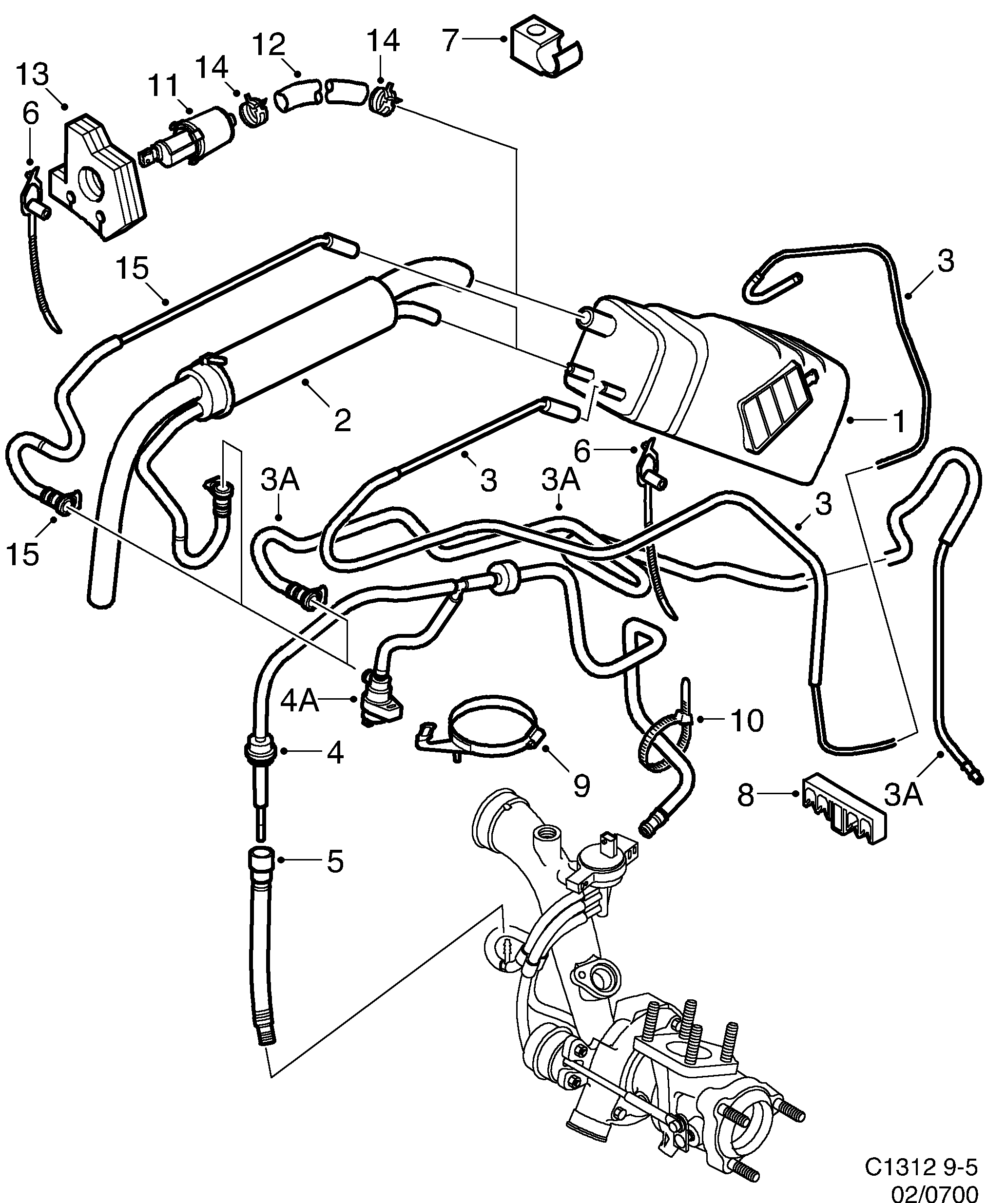 Saab 9-5 (9600) ELCD diagram