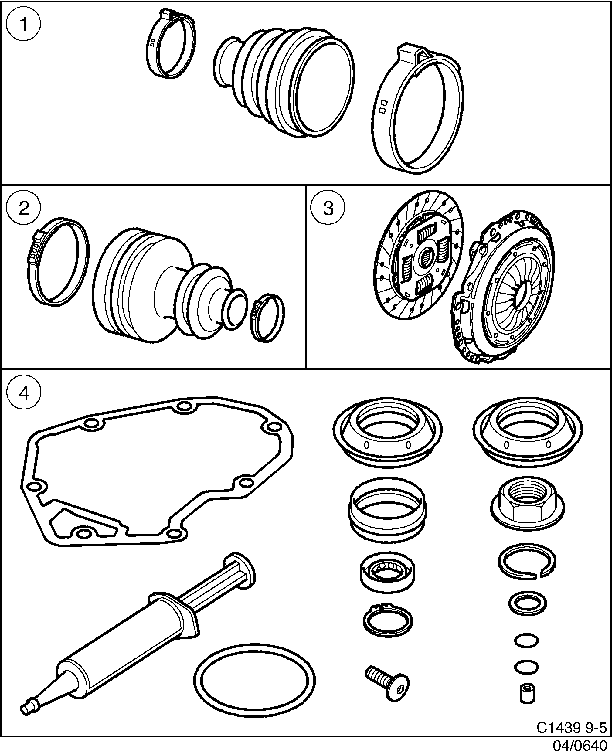 Saab 9-5 (9600) Transmission diagram