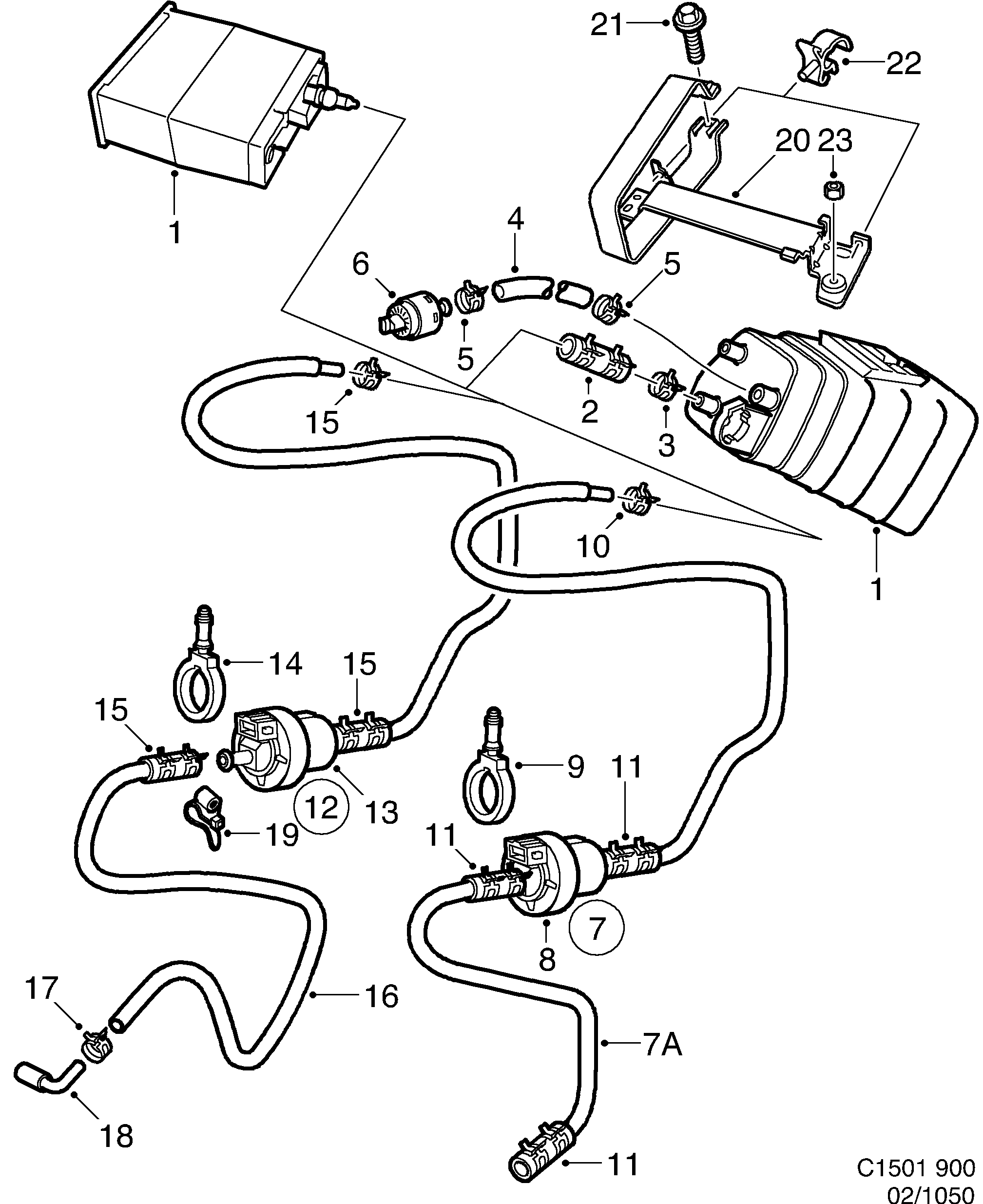 Saab 900 ELCD diagram