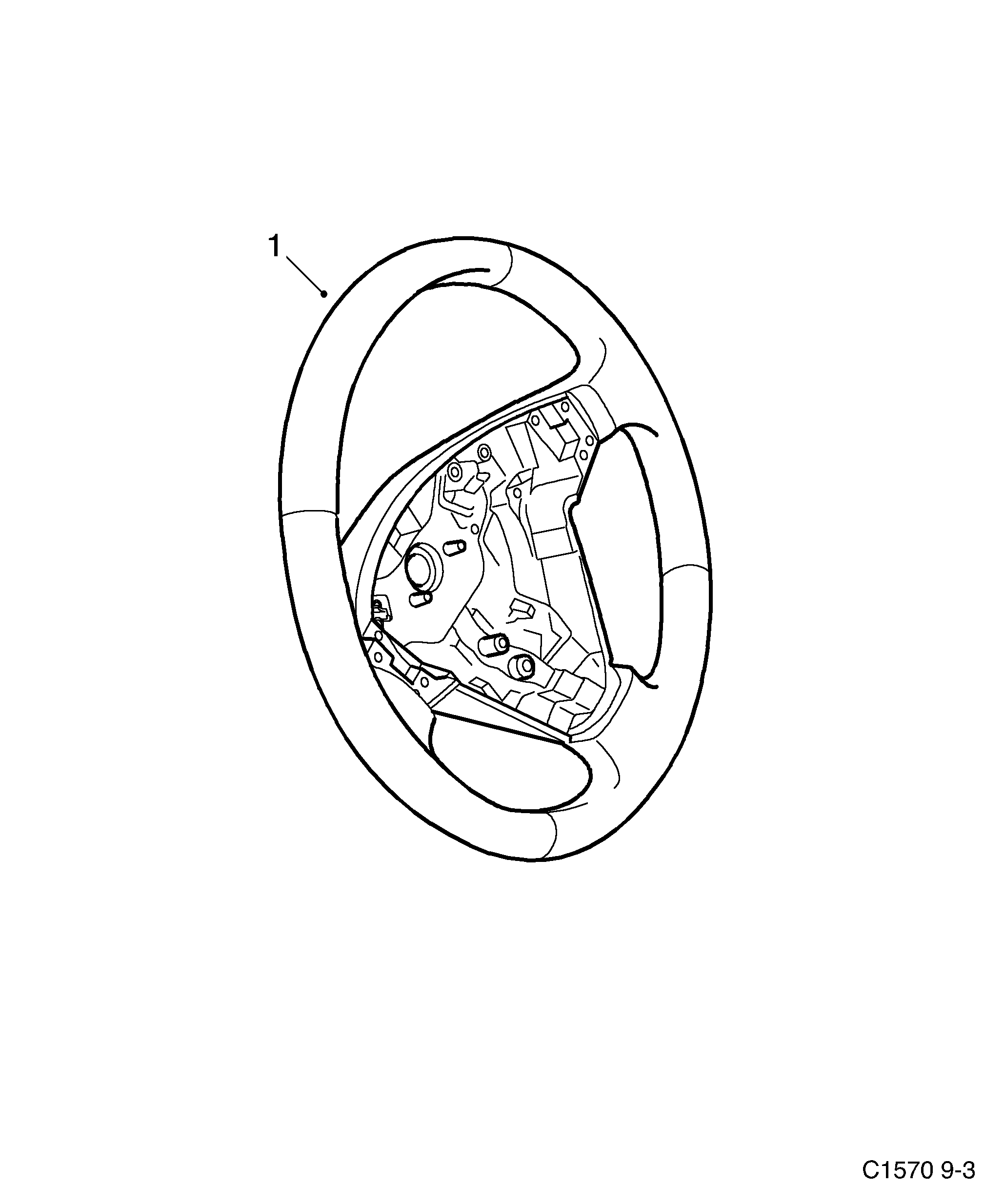Saab 9-3 (9440) Steering wheel diagram