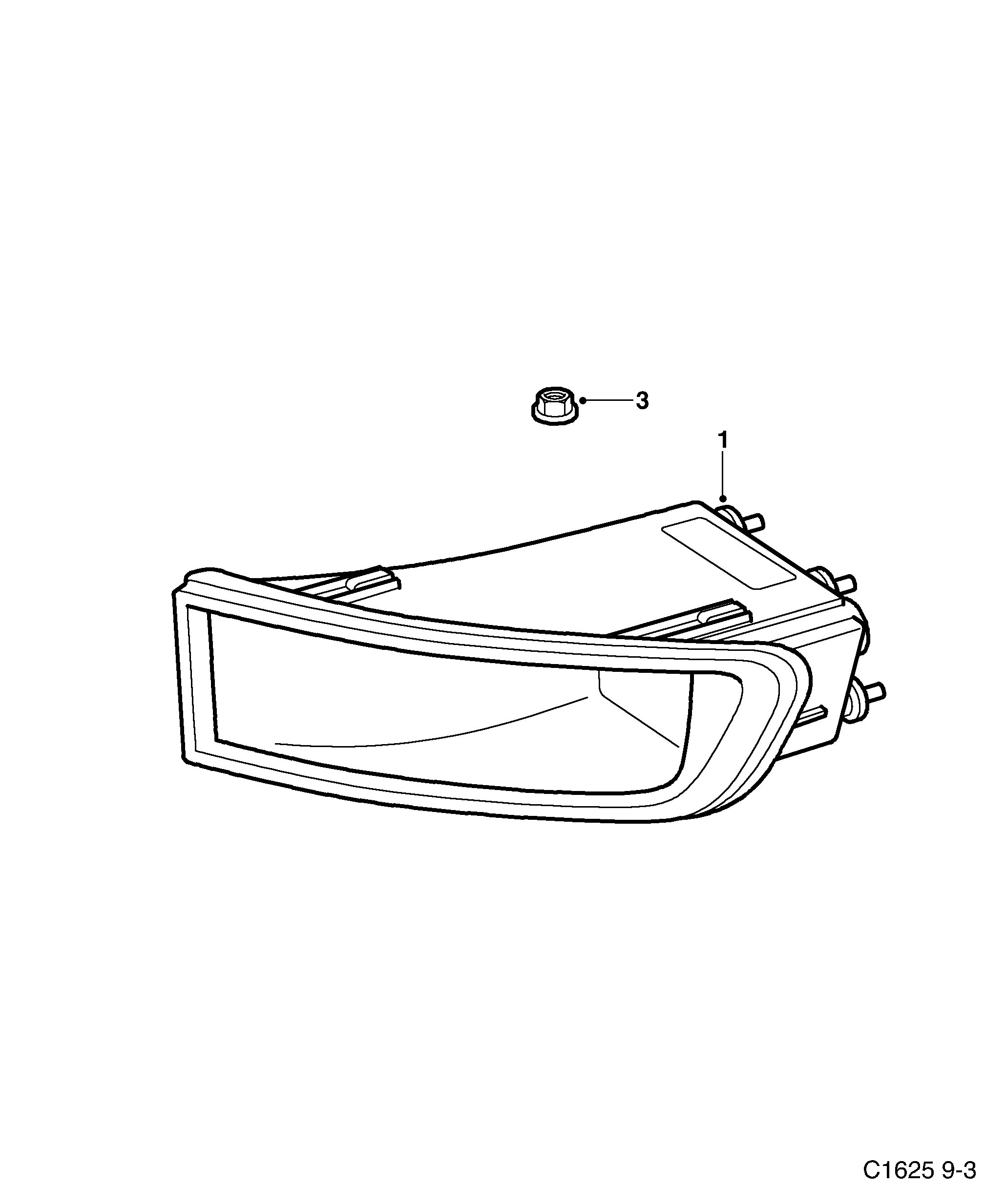 Saab 9-3 (9440) Fog light diagram
