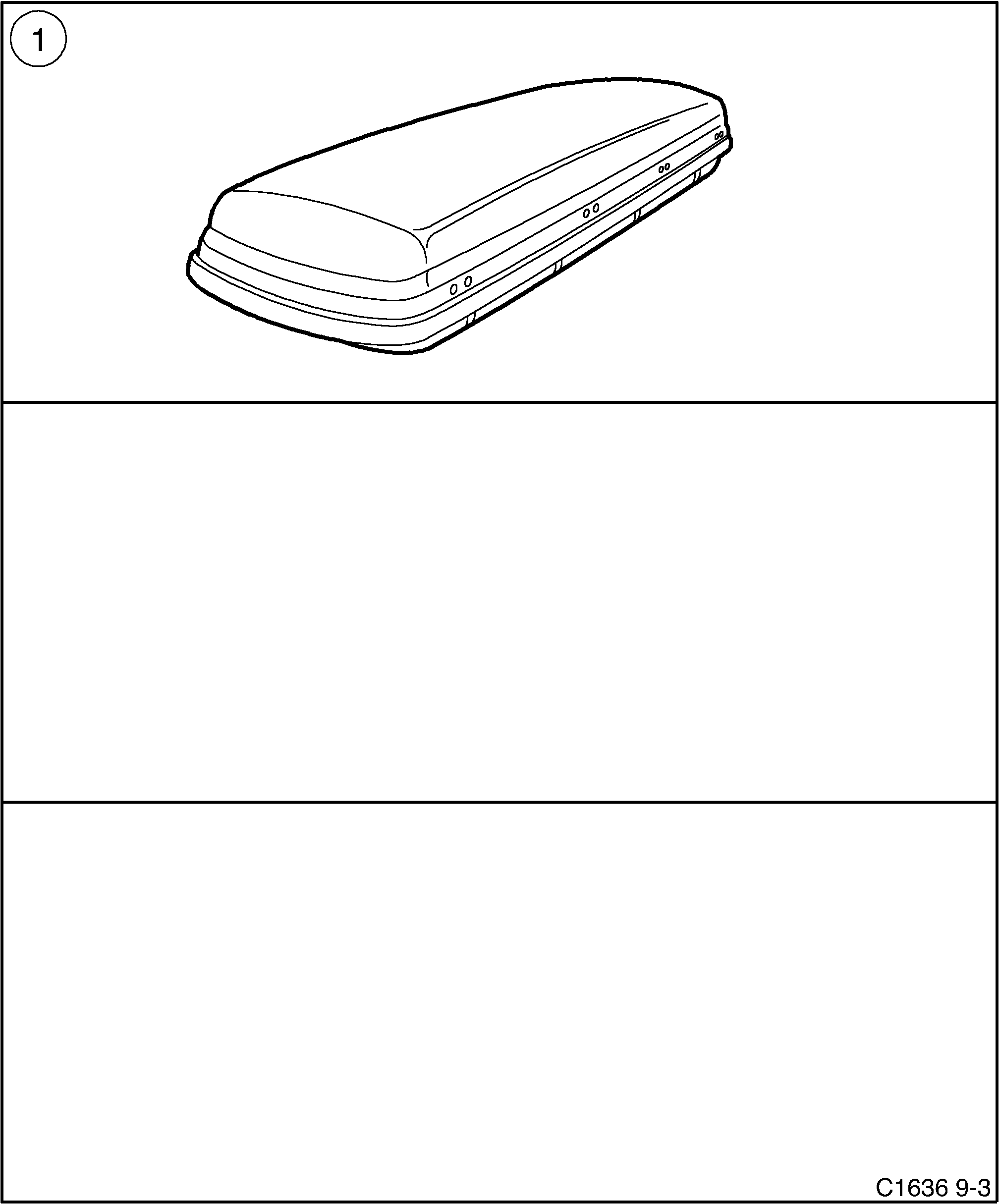 Saab 9-3 (9440) Roof load diagram