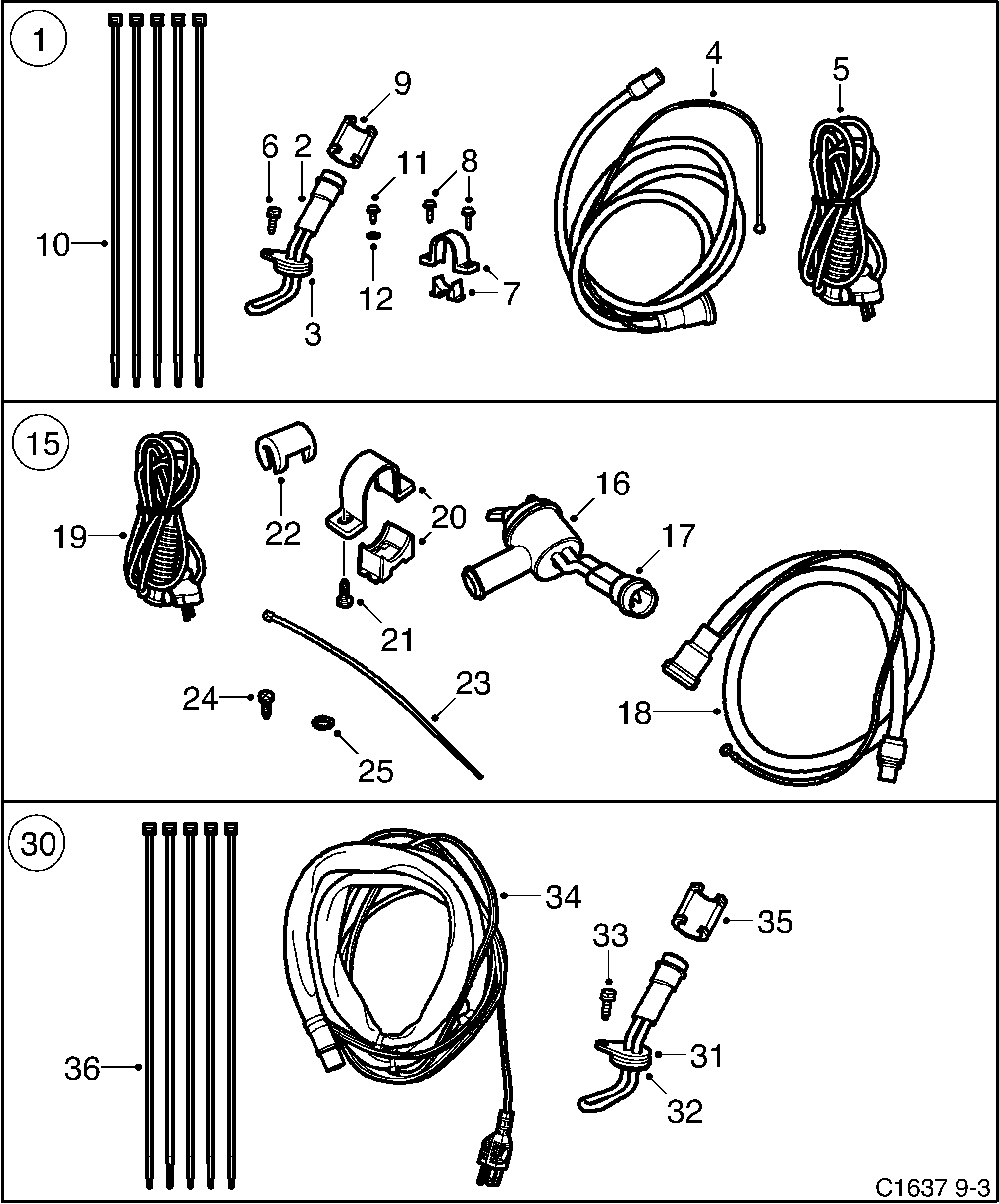 Saab 9-3 (9440) Climate control Engine heater diagram
