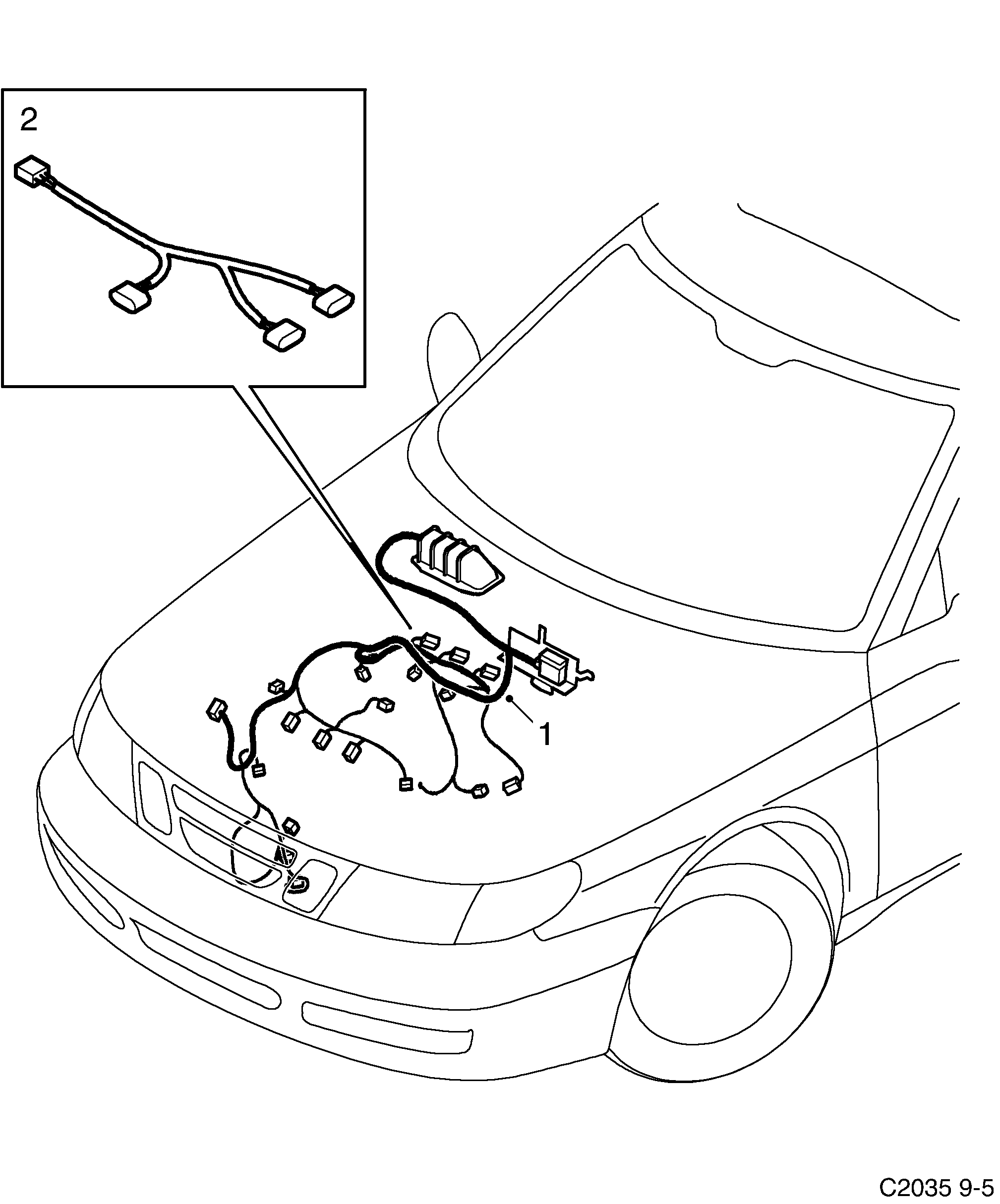 Saab 9-5 (9600) Engine diagram