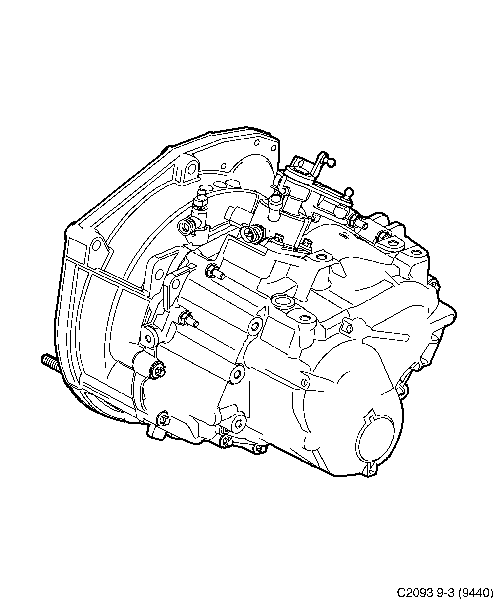 Saab 9-3 (9440) Manuel 6-speed diagram