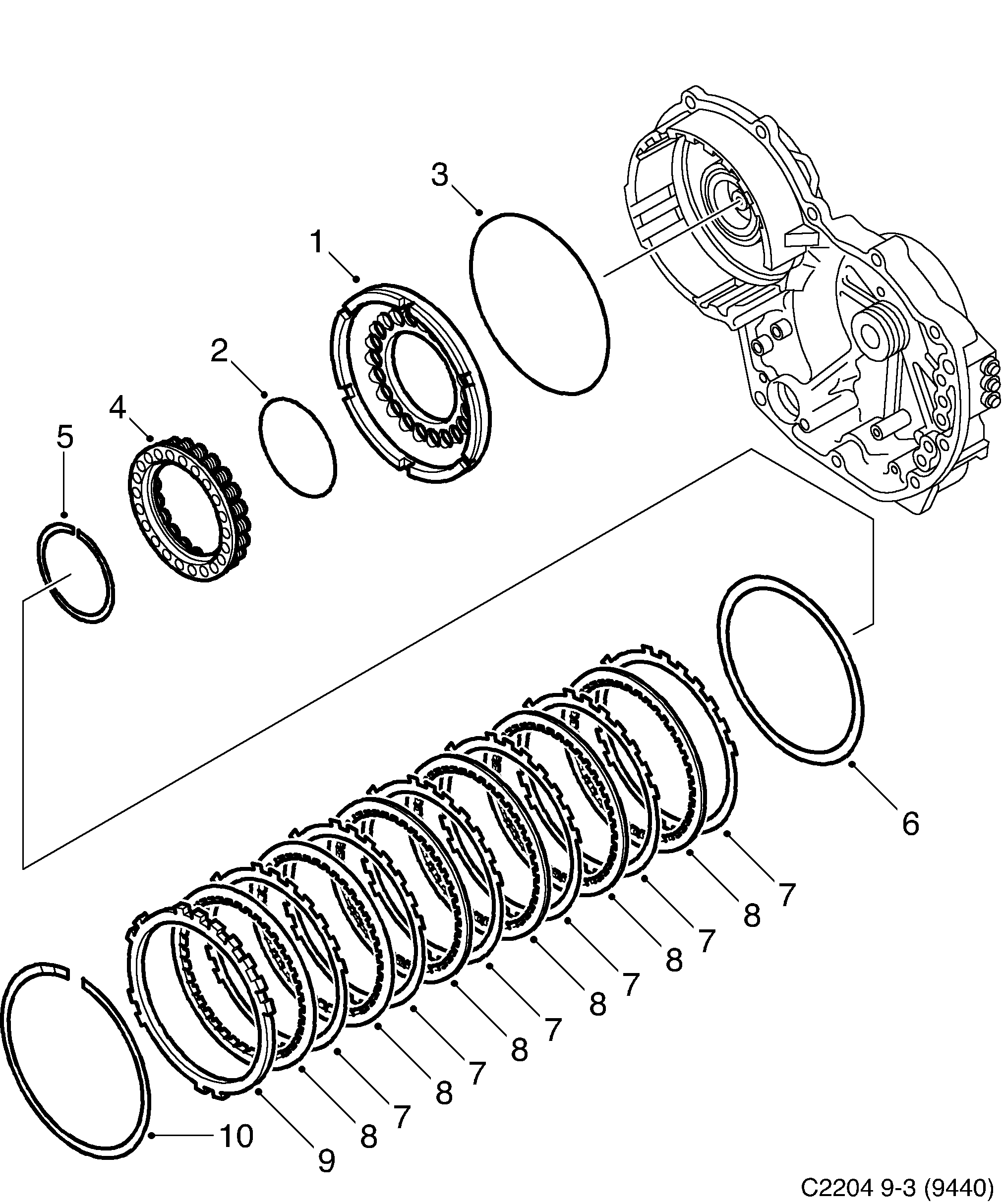 Saab 9-3 (9440) Brake B5 5-speed diagram