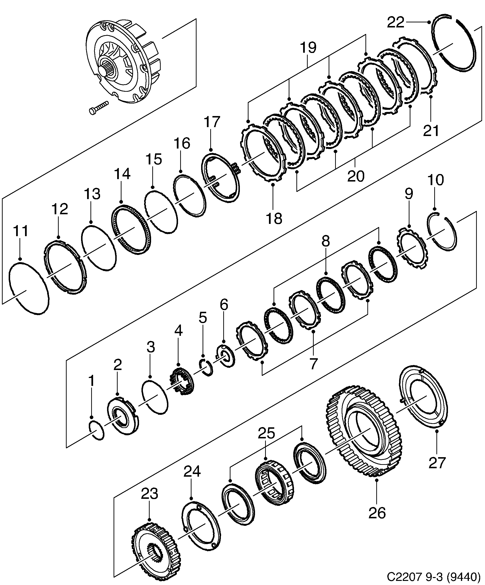 Saab 9-3 (9440) 5-speed diagram