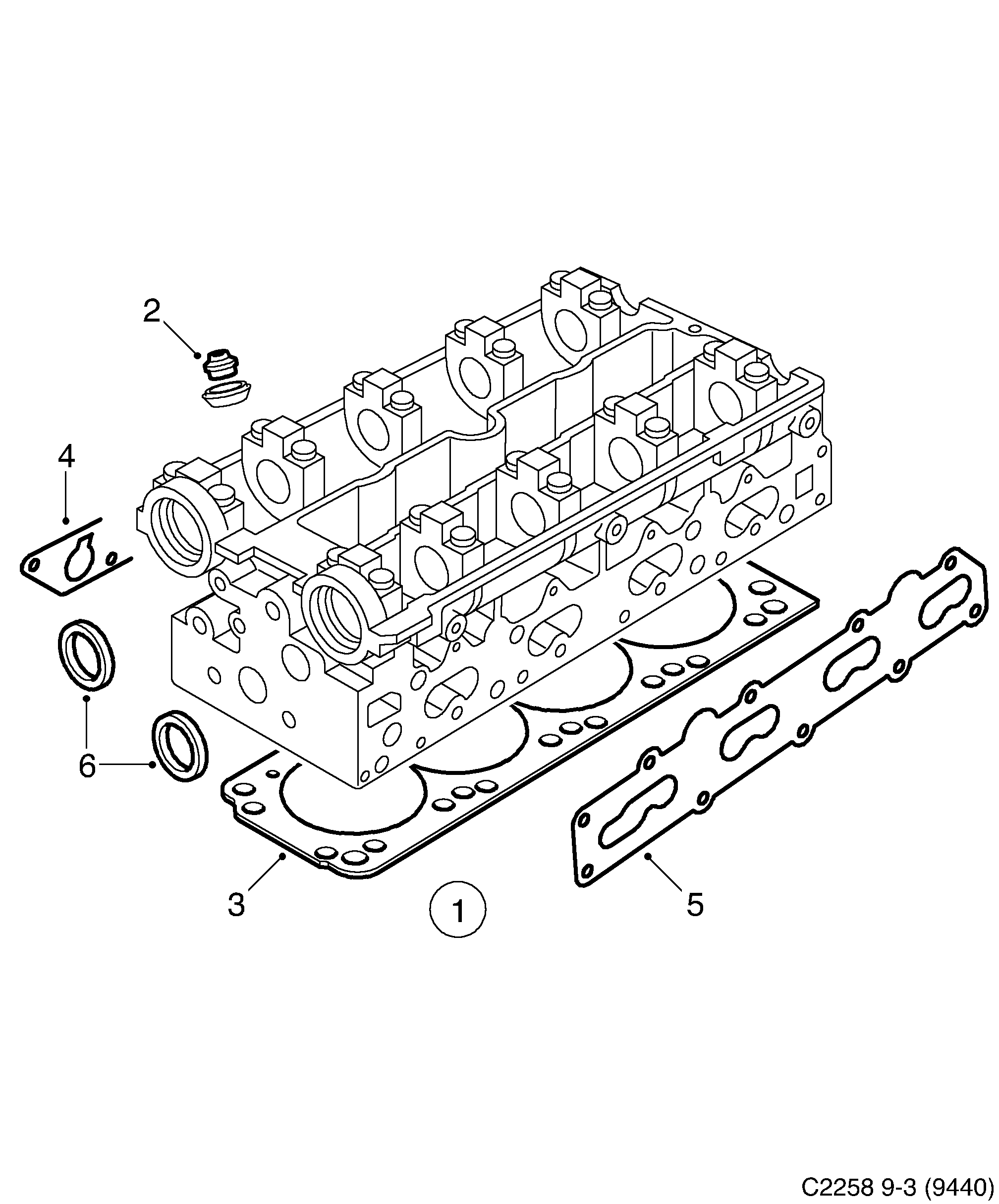 Saab 9-3 (9440) Motor diagram