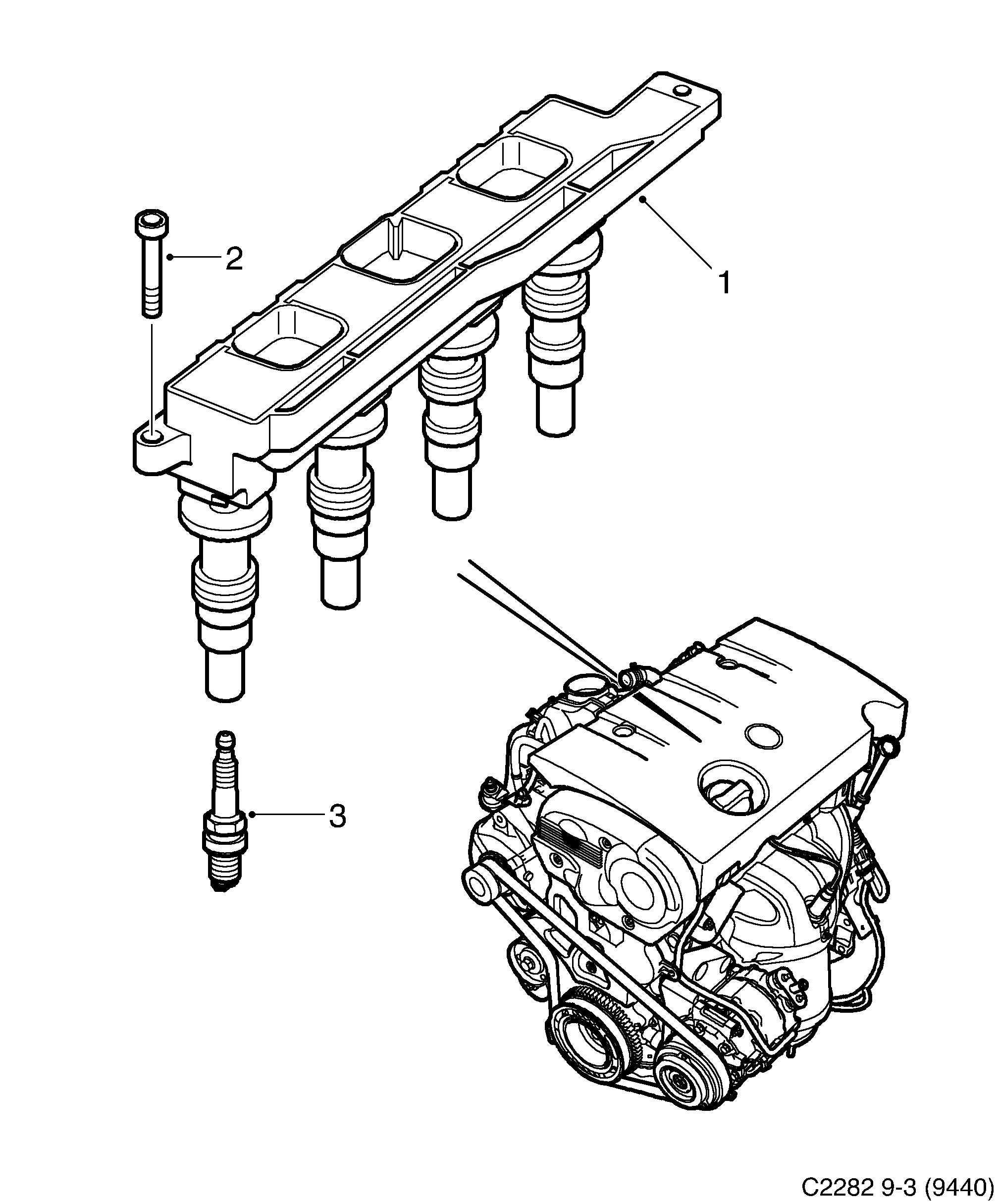 Saab 9-3 (9440) Trionic diagram