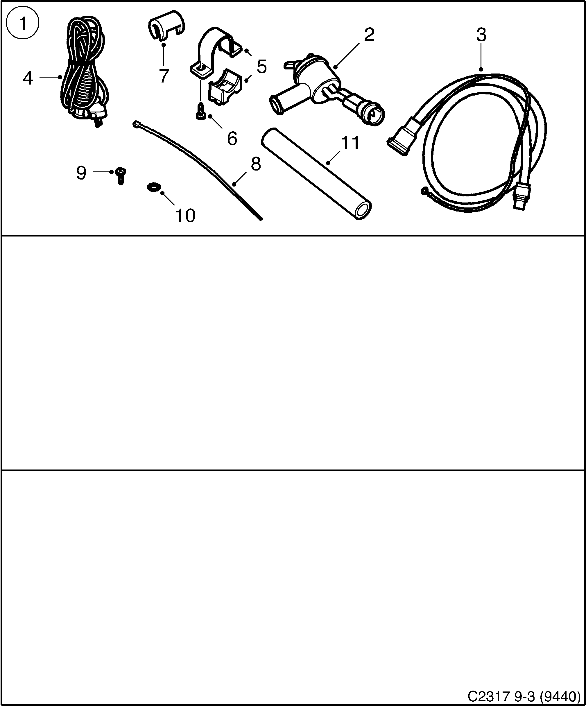Saab 9-3 (9440) Climate control Engine heater diagram