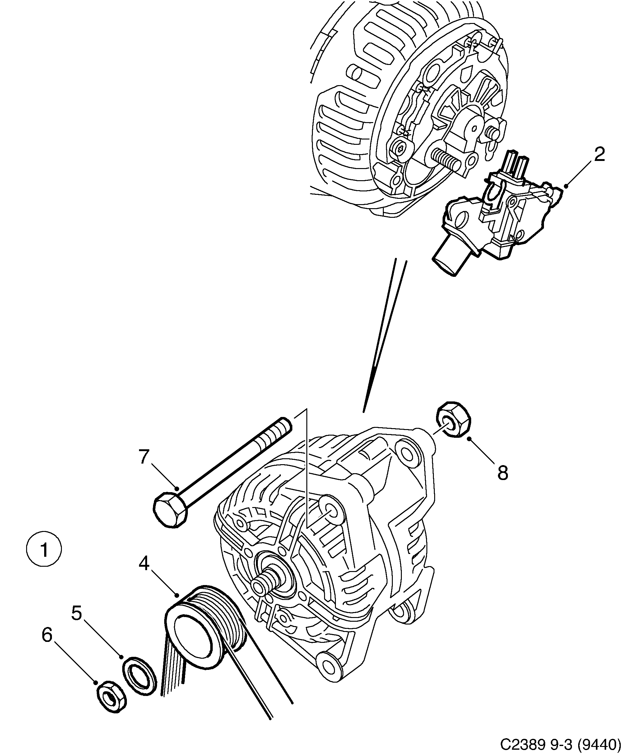 Saab 9-3 (9440) Generator diagram