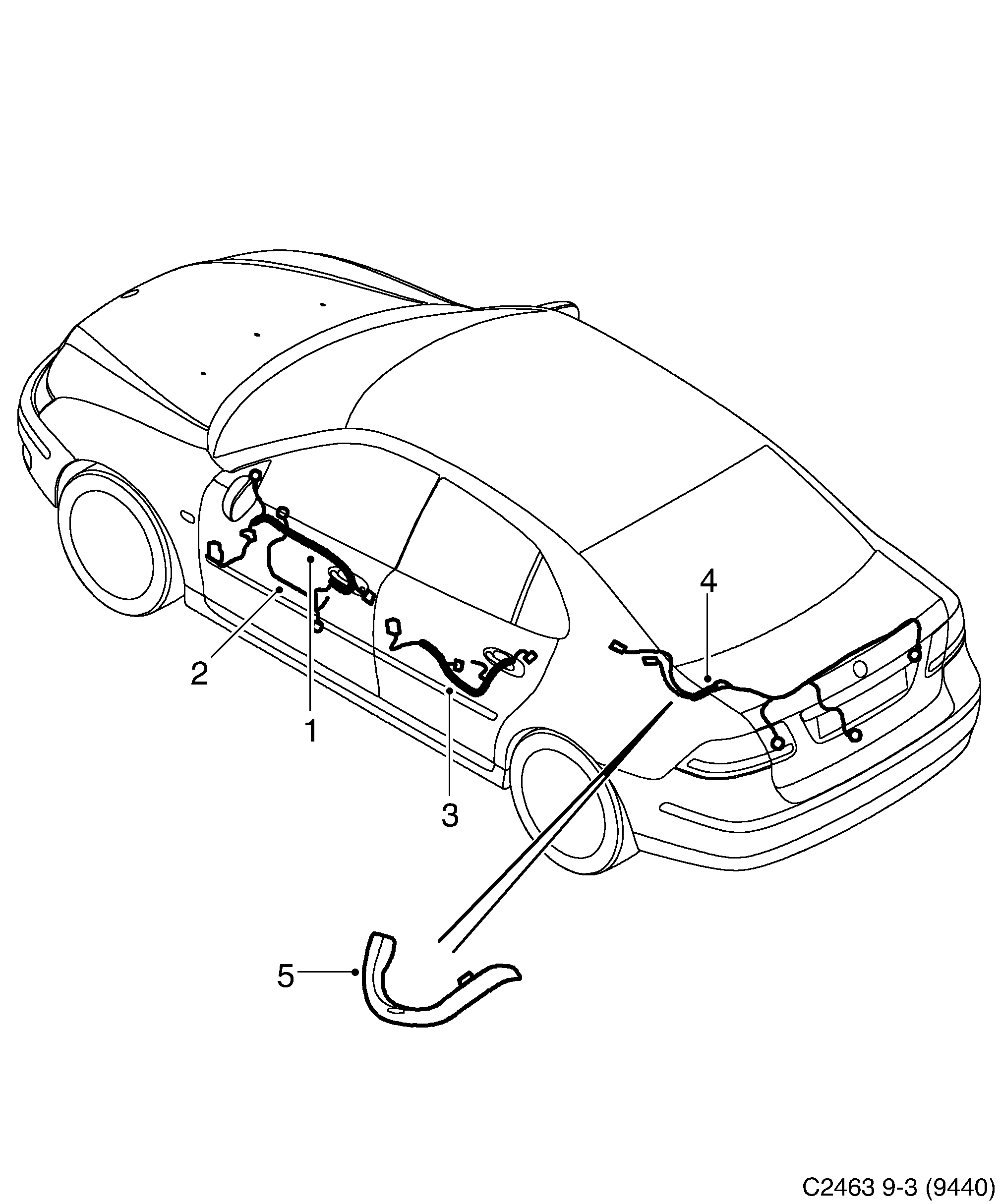 Saab 9-3 (9440) Doors diagram