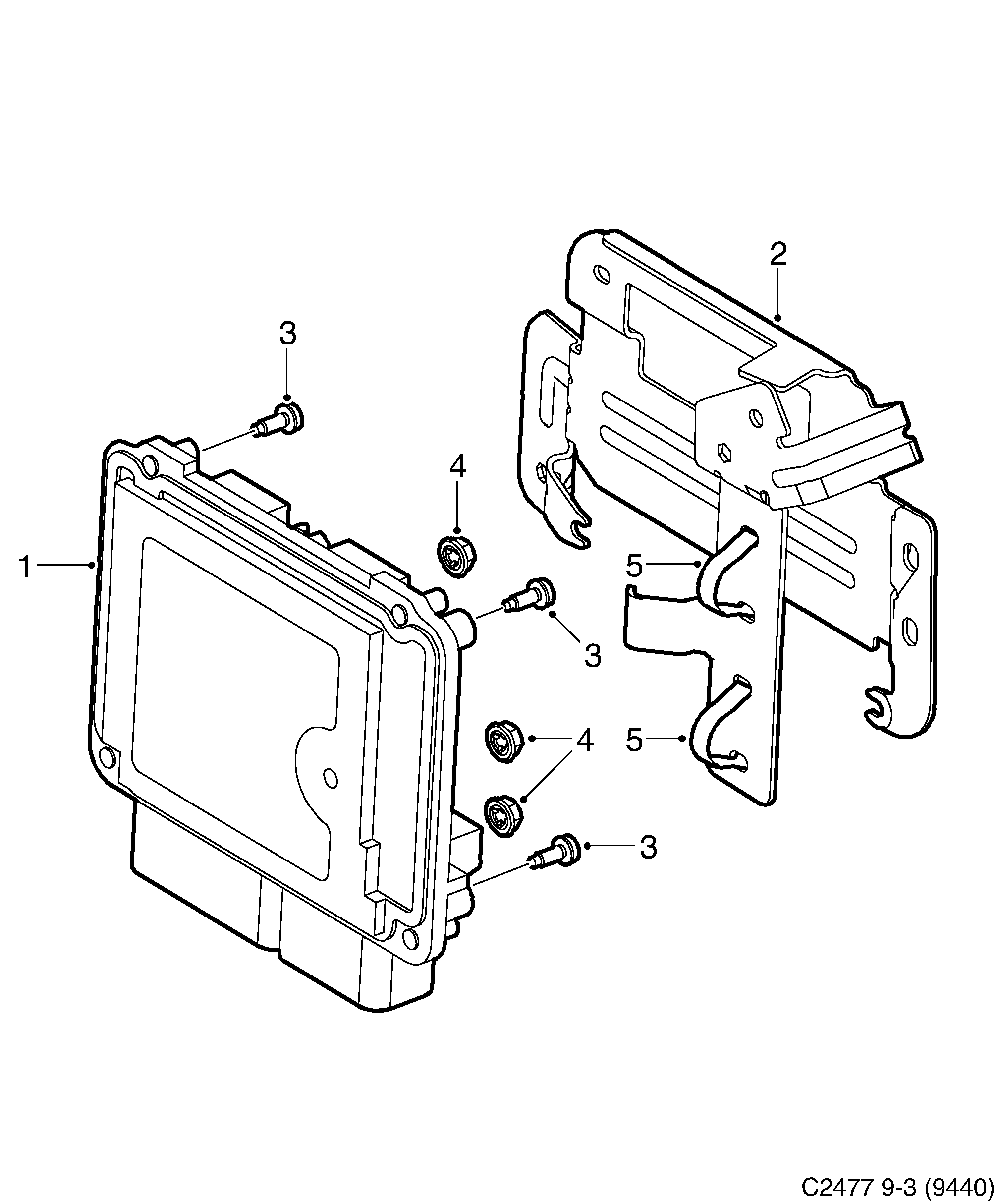 Saab 9-3 (9440) Control device diagram