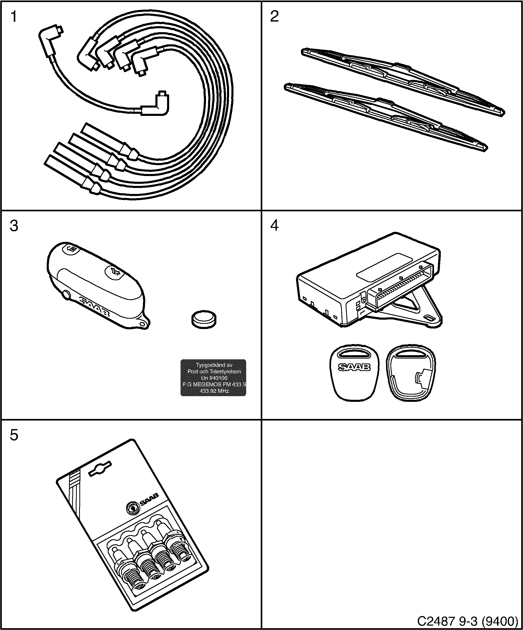Saab 9-3 (9400) Electrical system diagram