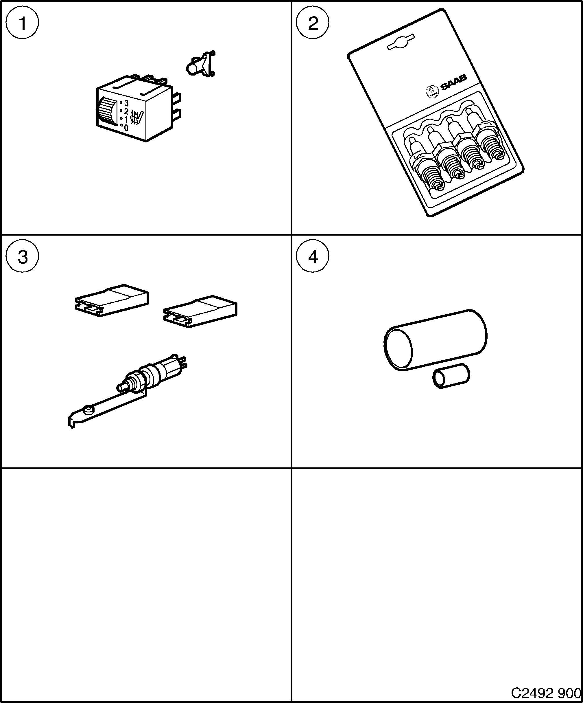 Saab 900 Electrical system diagram