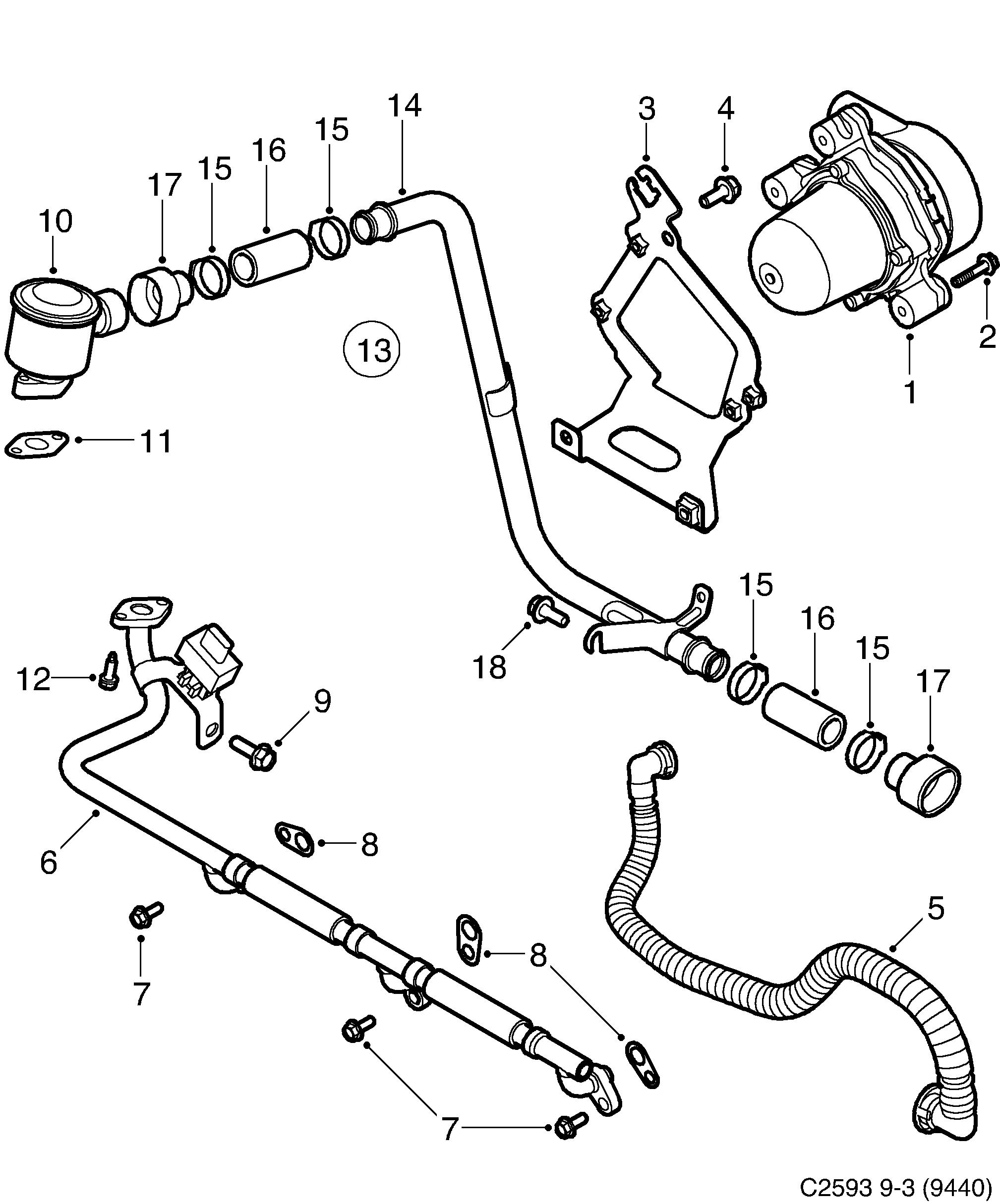 Saab 9-3 (9440) SAI diagram