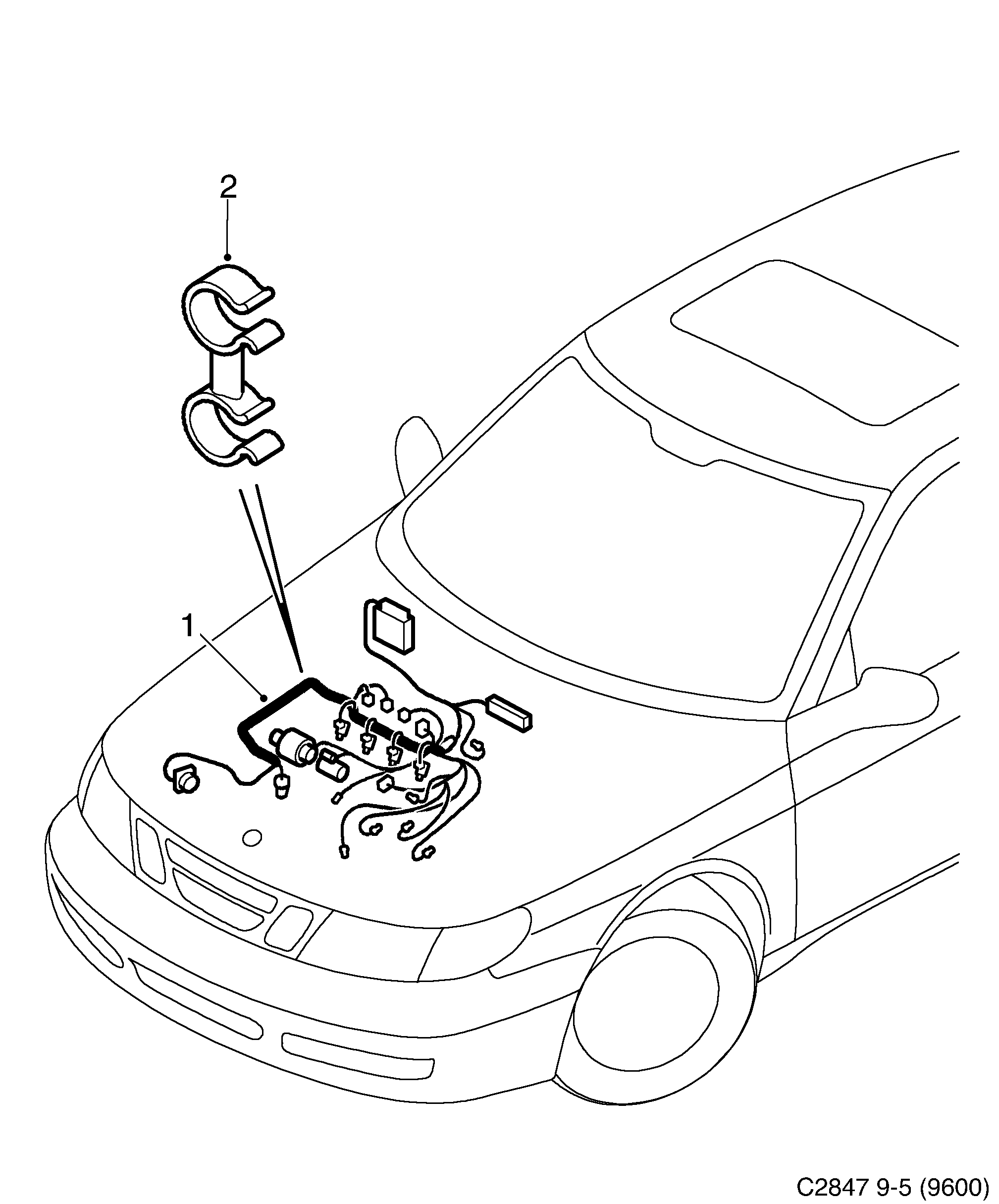 Saab 9-5 (9600) Engine diagram