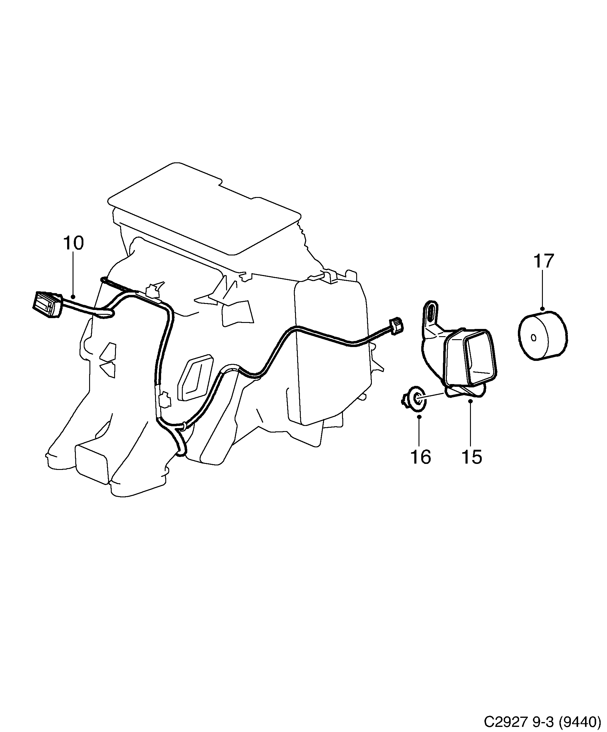 Saab 9-3 (9440) Climate unit Part 2 diagram