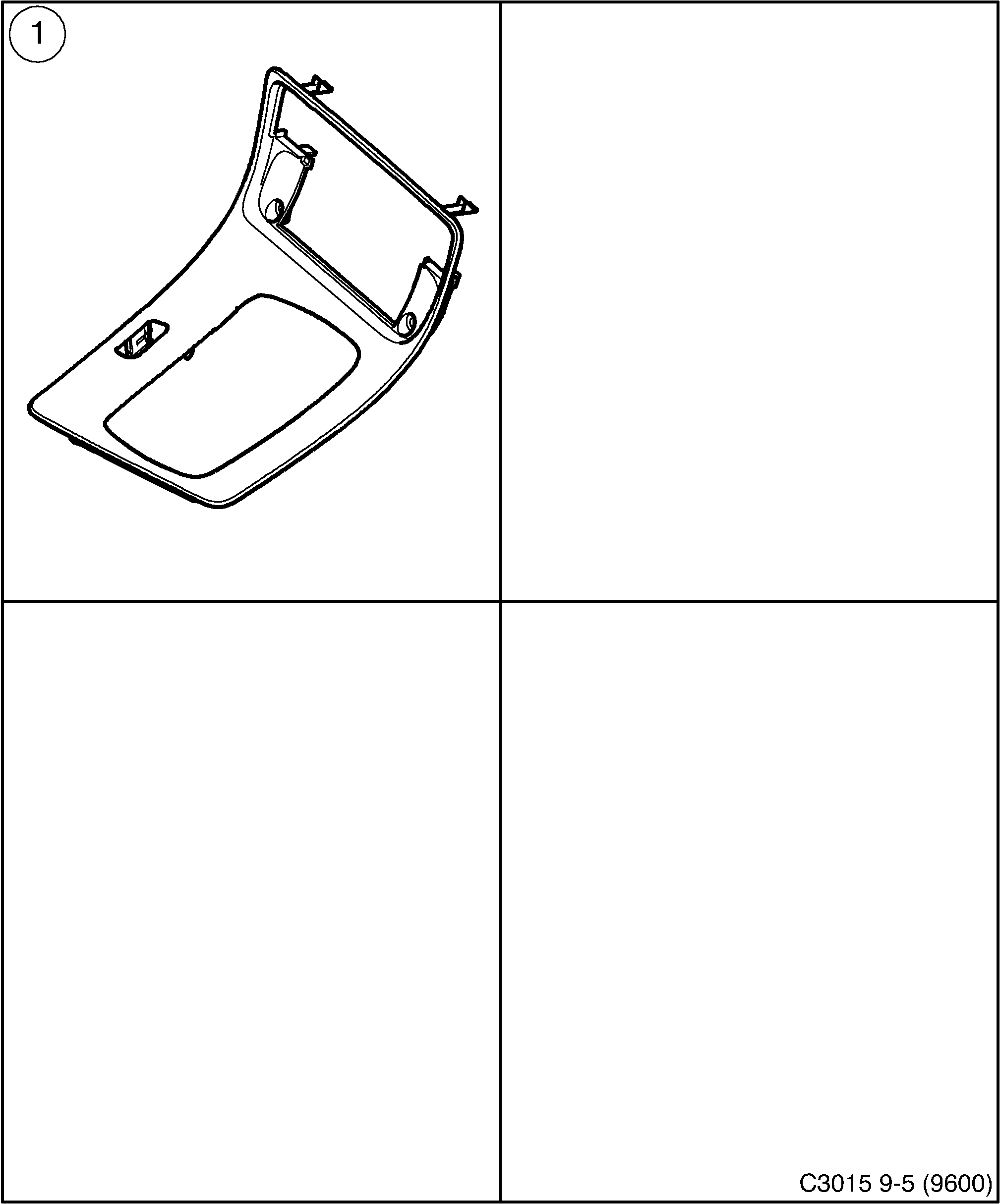 Saab 9-5 (9600) Shift lever boot Tektite finish diagram