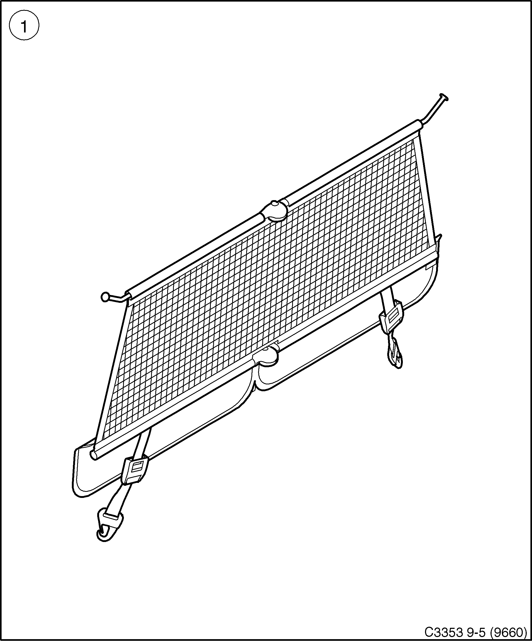Saab 9-5 (9600) Trunk diagram