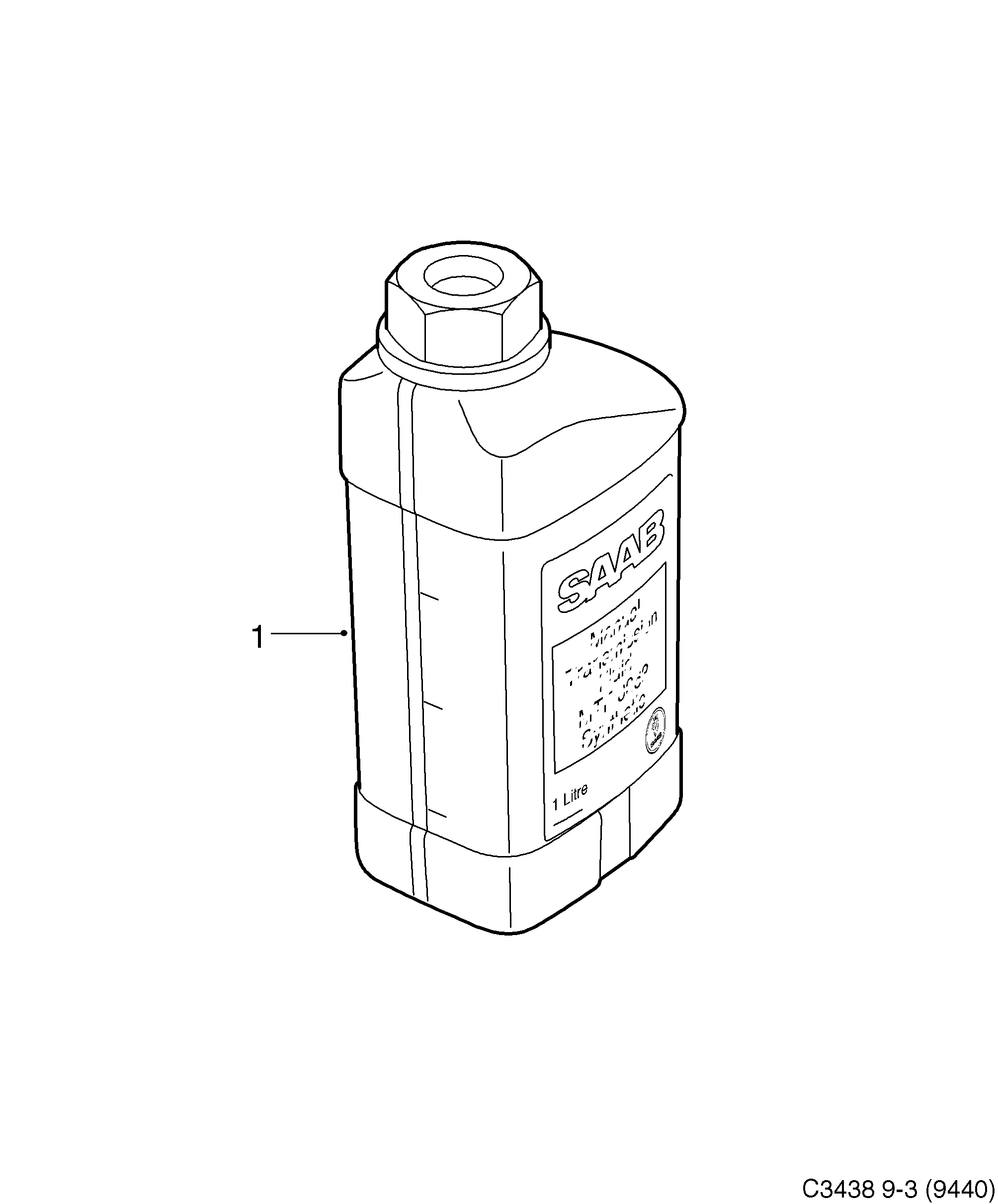 Saab 9-3 (9440) Differential oil diagram