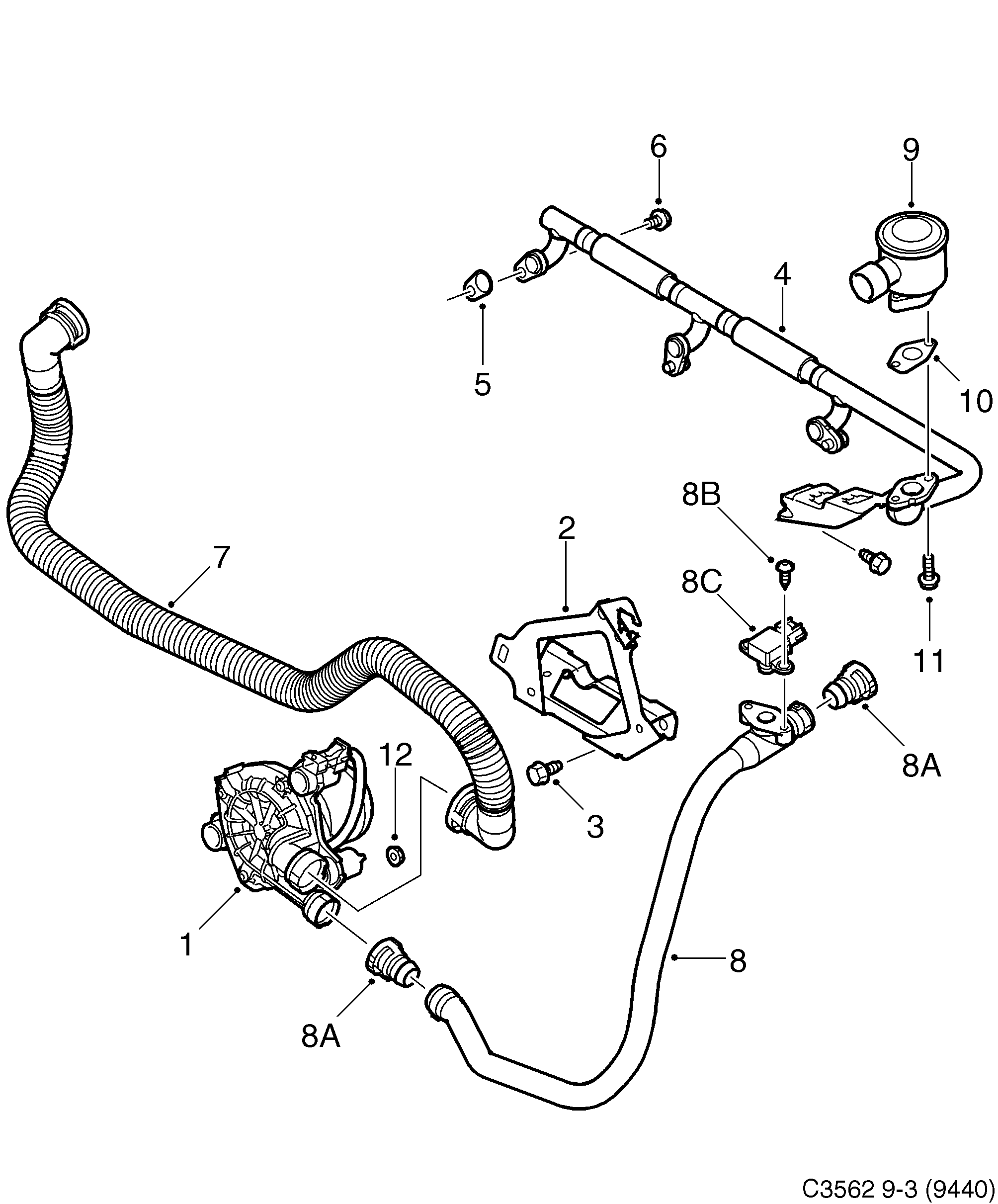Saab 9-3 (9440) SAI diagram