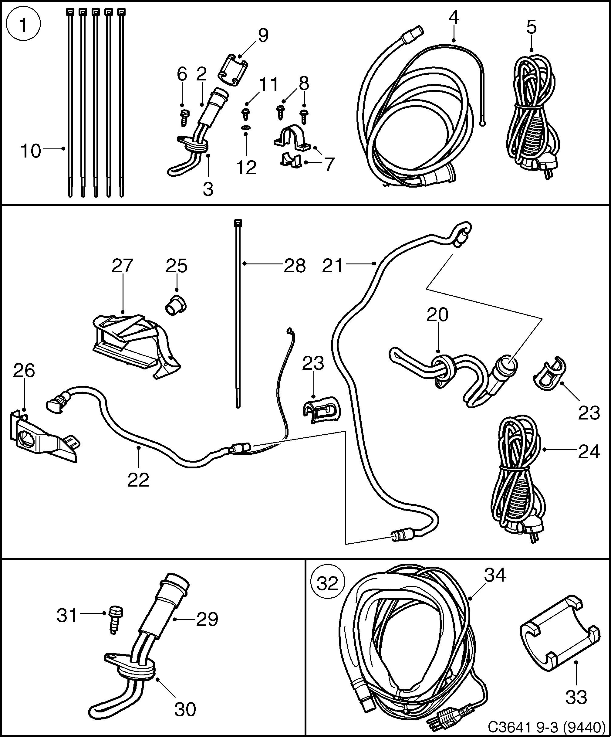 Saab 9-3 (9440) Heater BioPower/Flex Fuel diagram