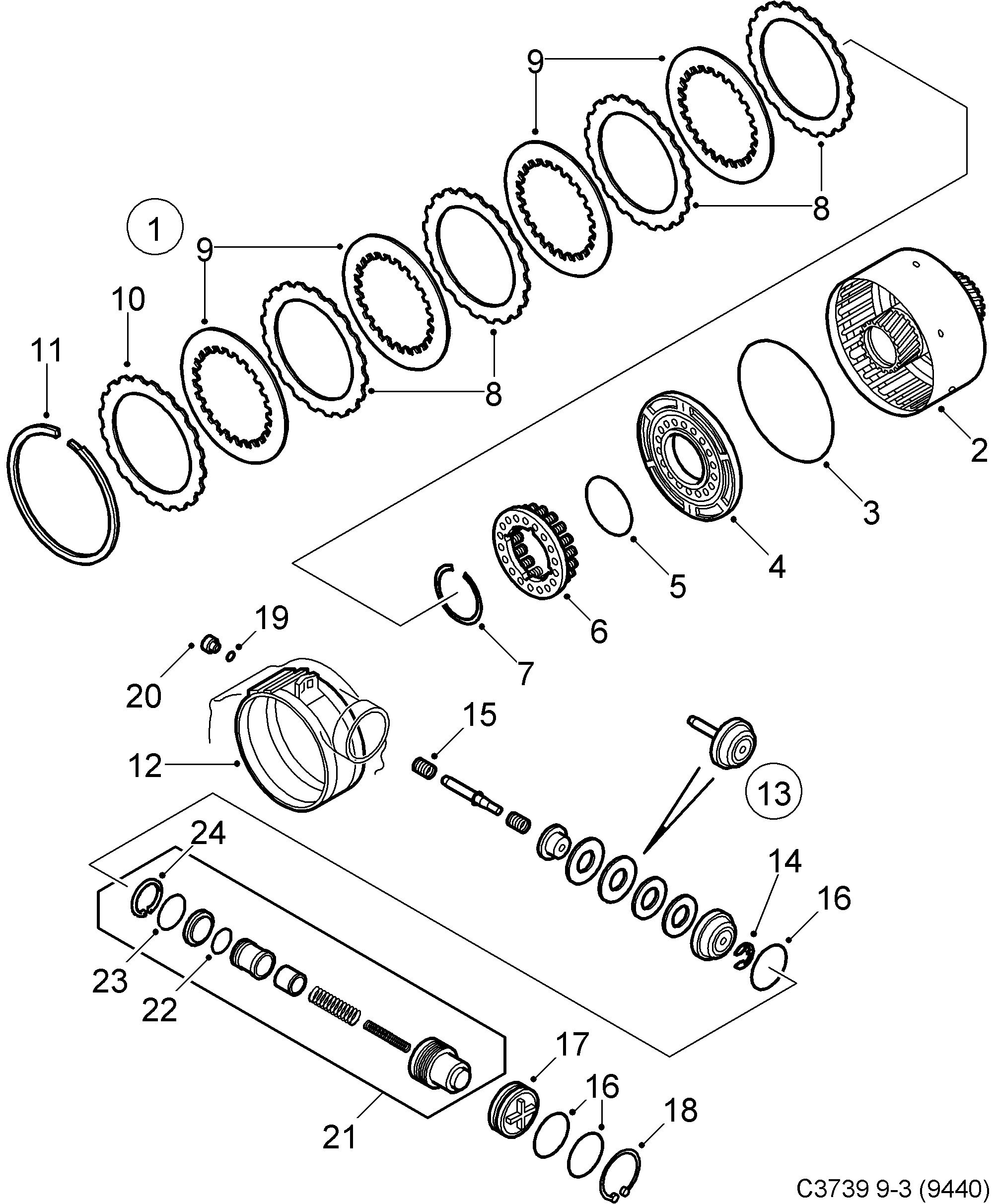 Saab 9-3 (9440) 5-speed diagram