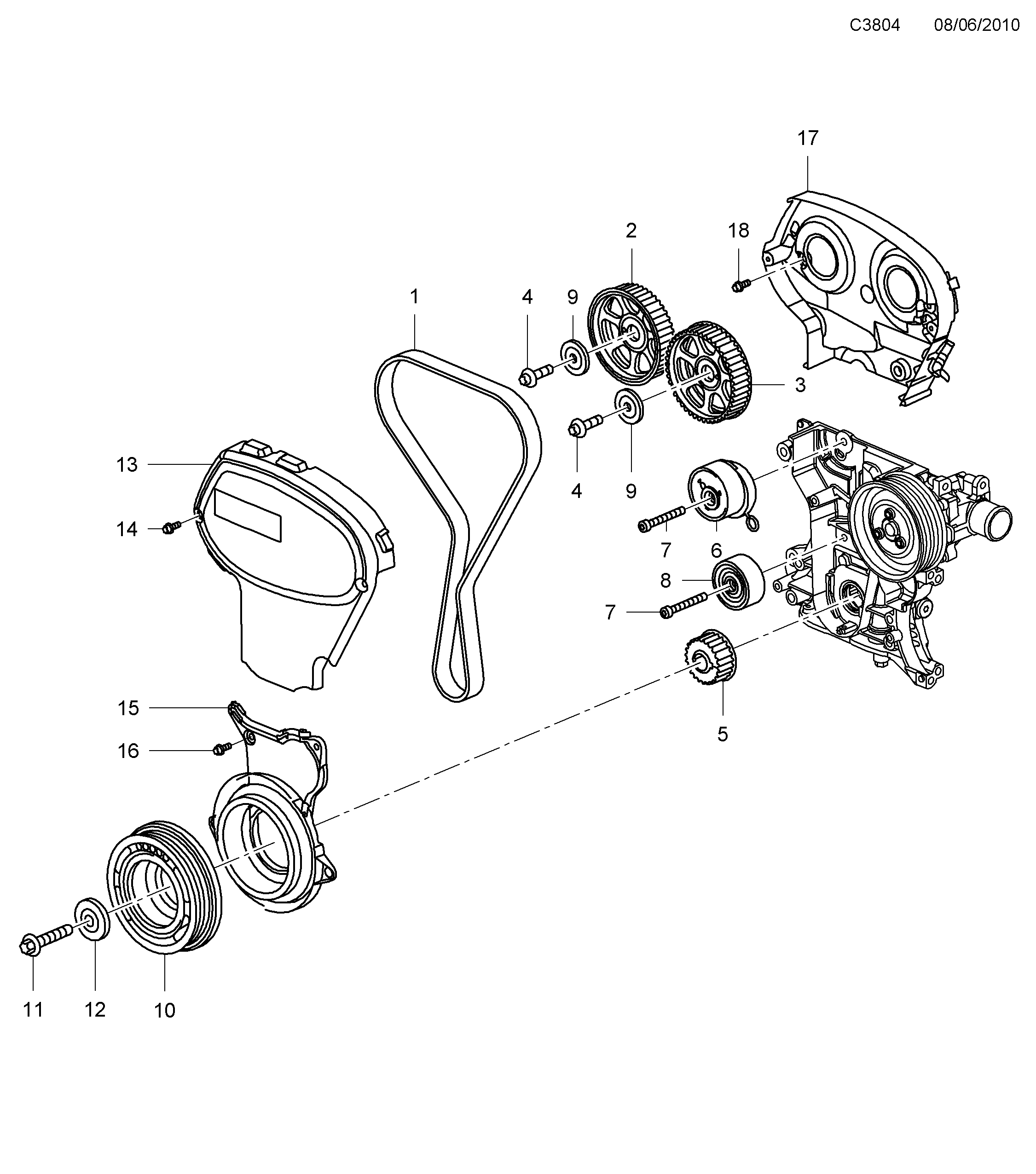 Saab 9-5 (650) Transmission diagram