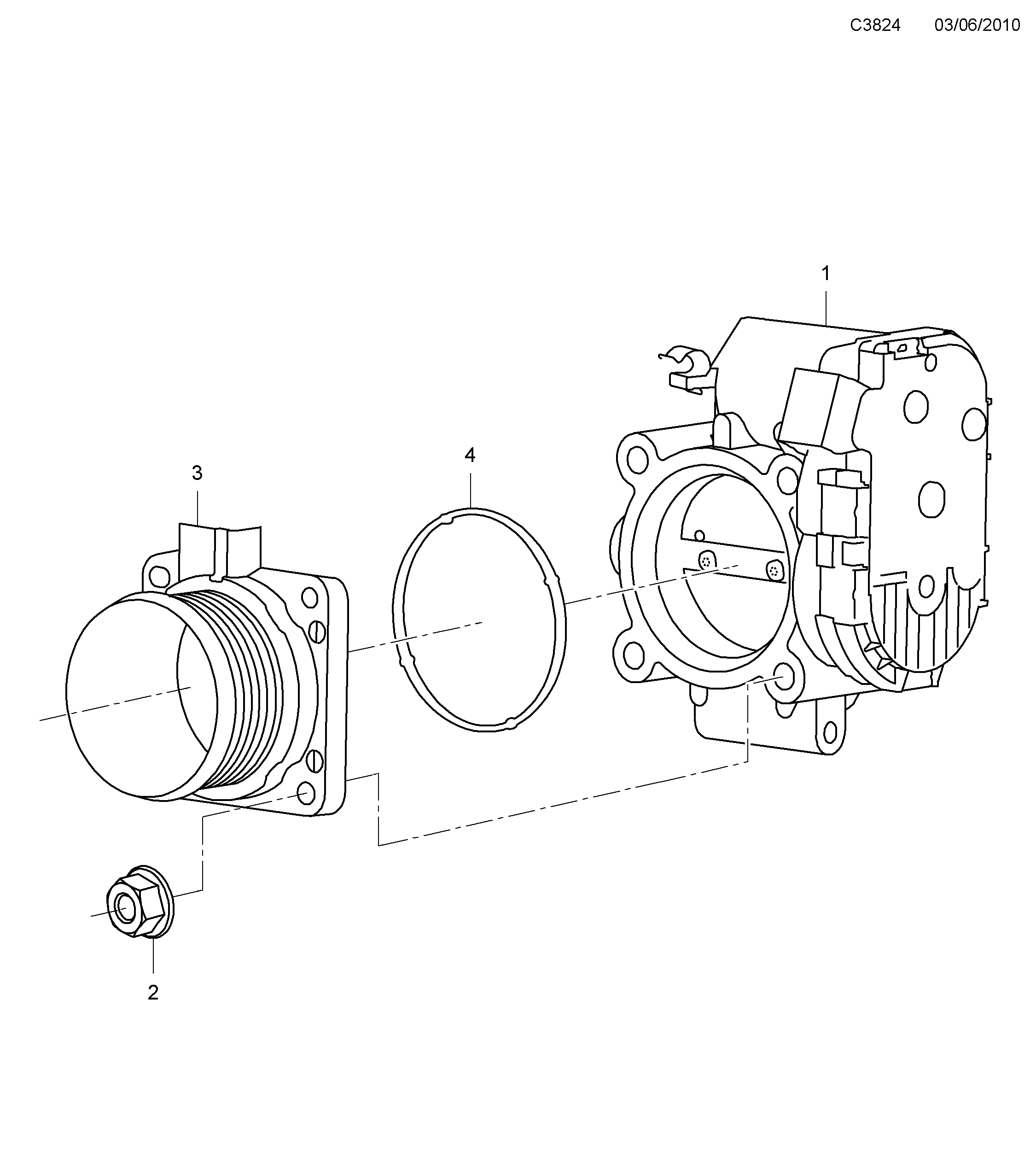 Saab 9-5 (650) Throttle body diagram