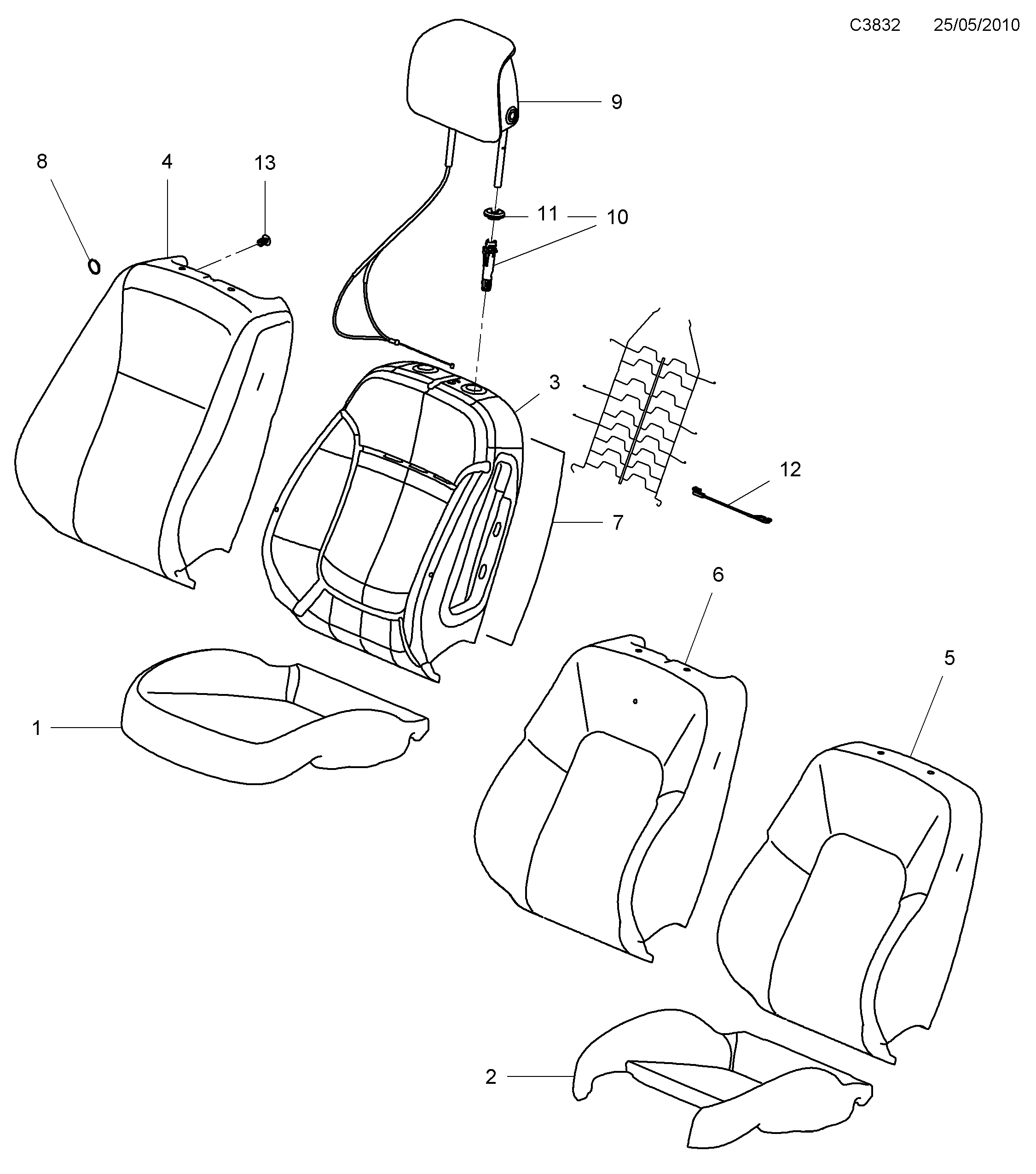 Saab 9-5 (650) Covers diagram
