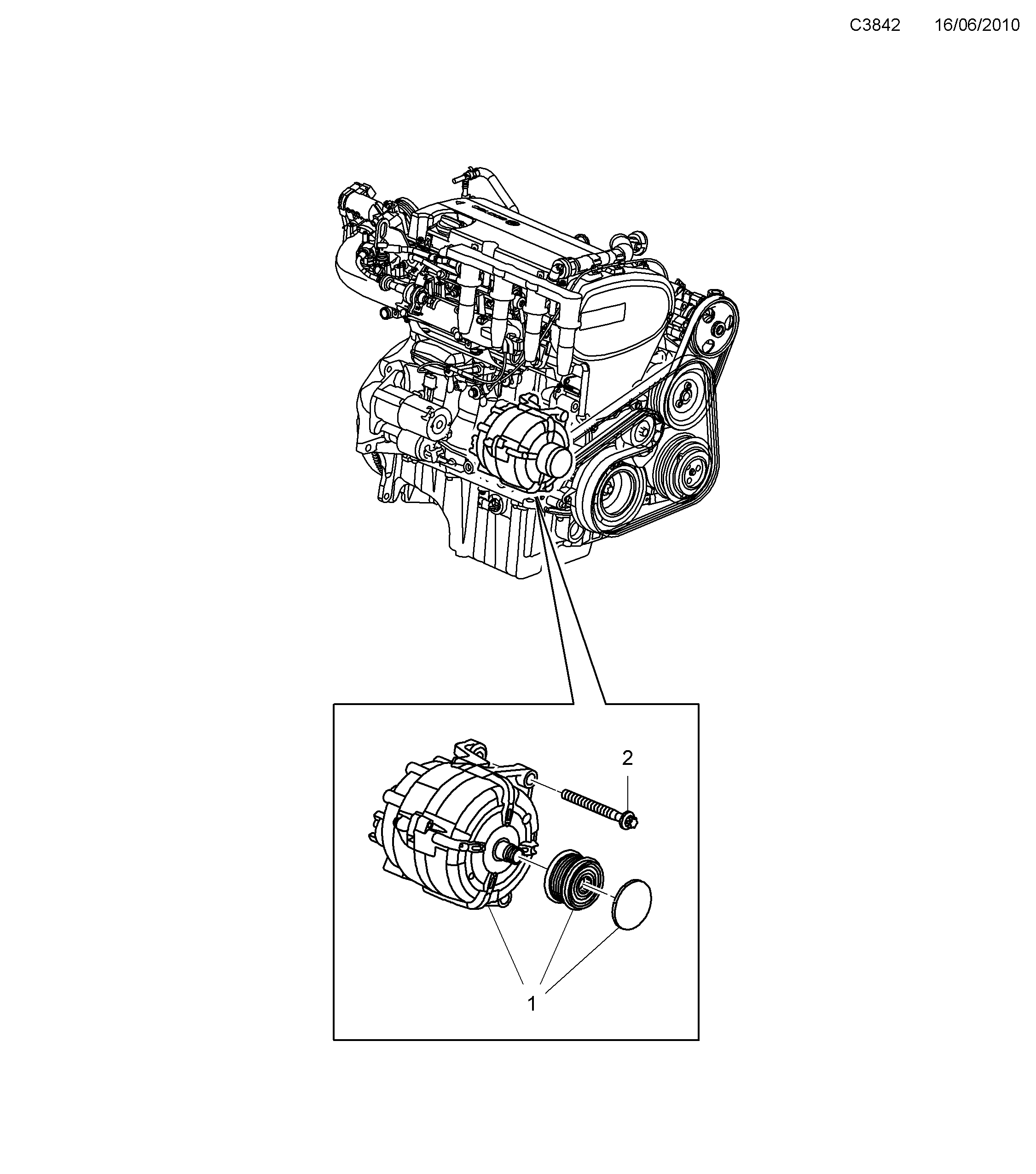 Saab 9-5 (650) Generator diagram