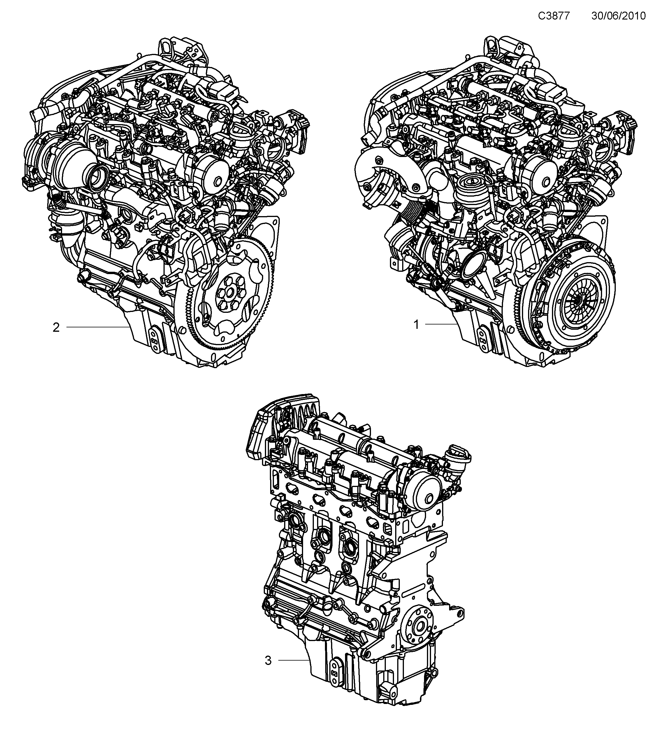 Saab 9-5 (650) Basic engine Engine diagram