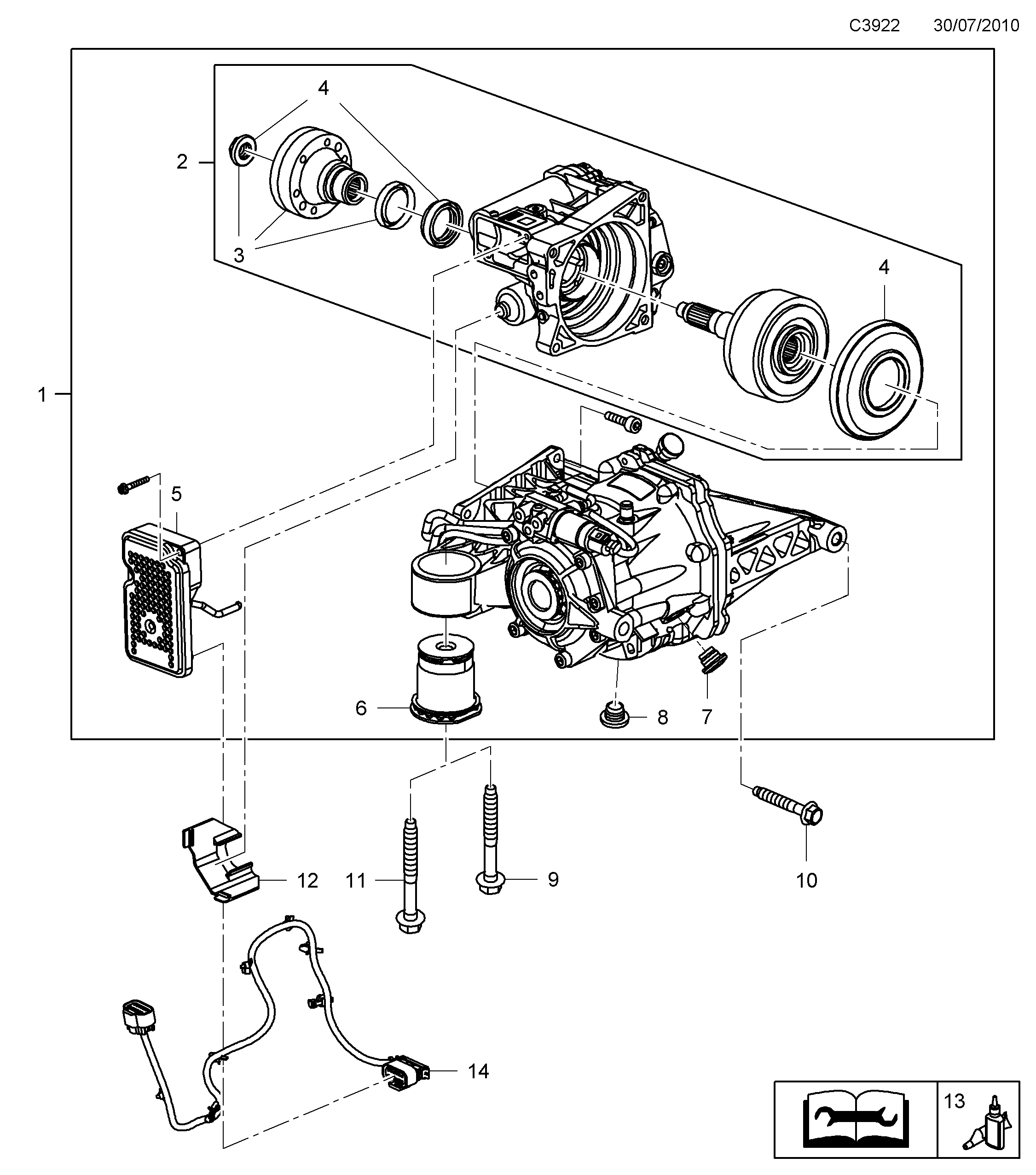 Saab 9-5 (650) Rear With ELSD diagram