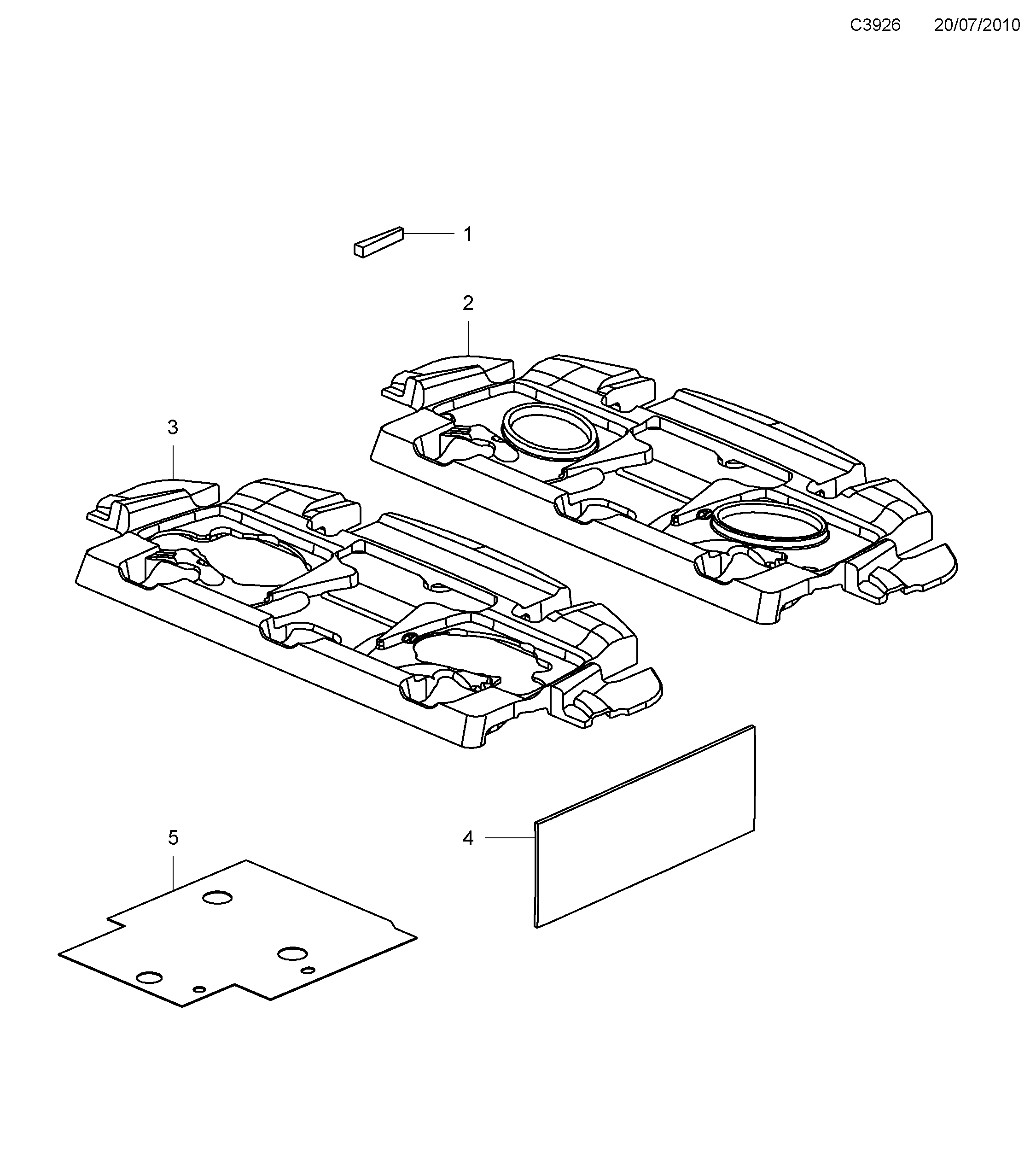 Saab 9-5 (650) Insulation Rear diagram